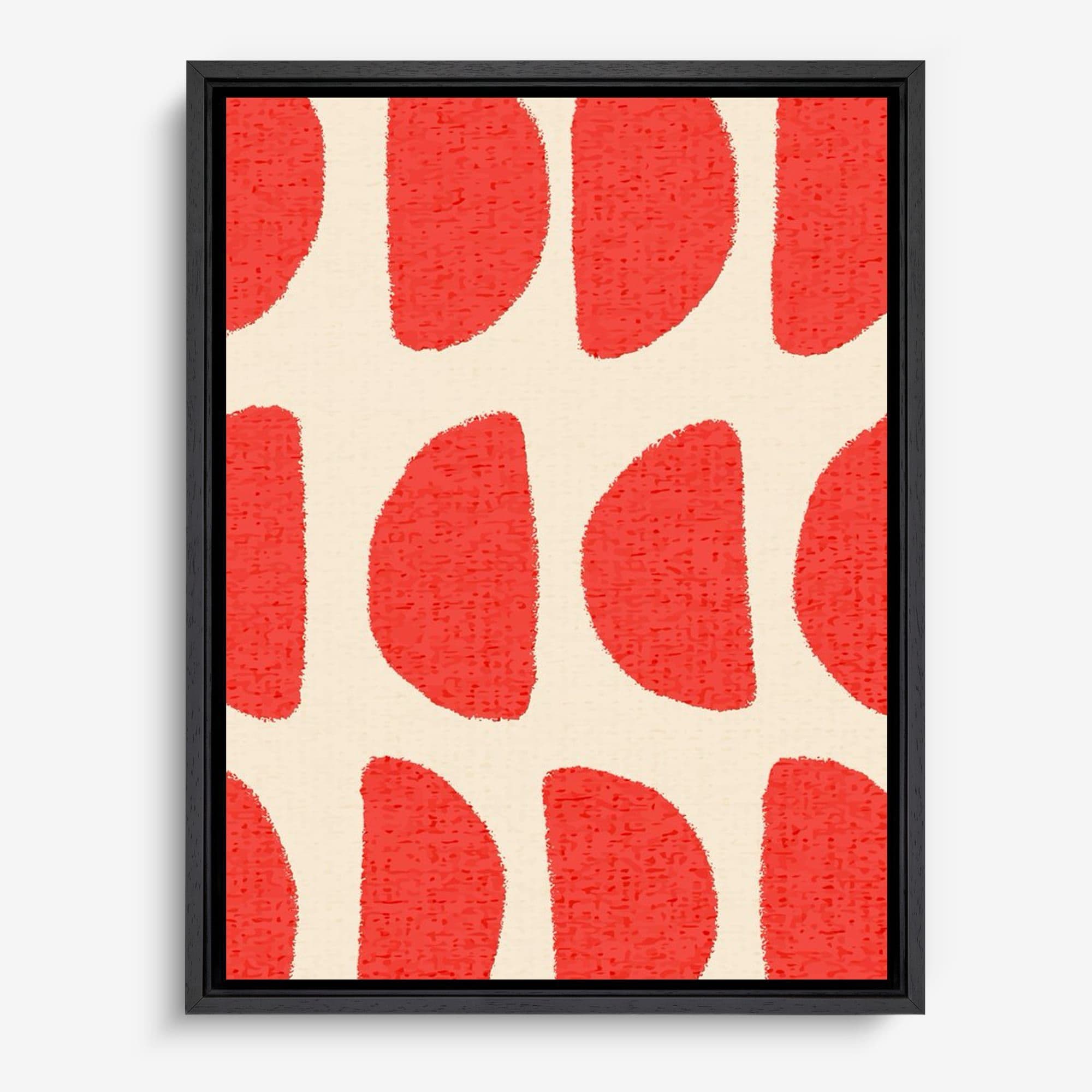 Citrus Wave Rood Canvas schilderij