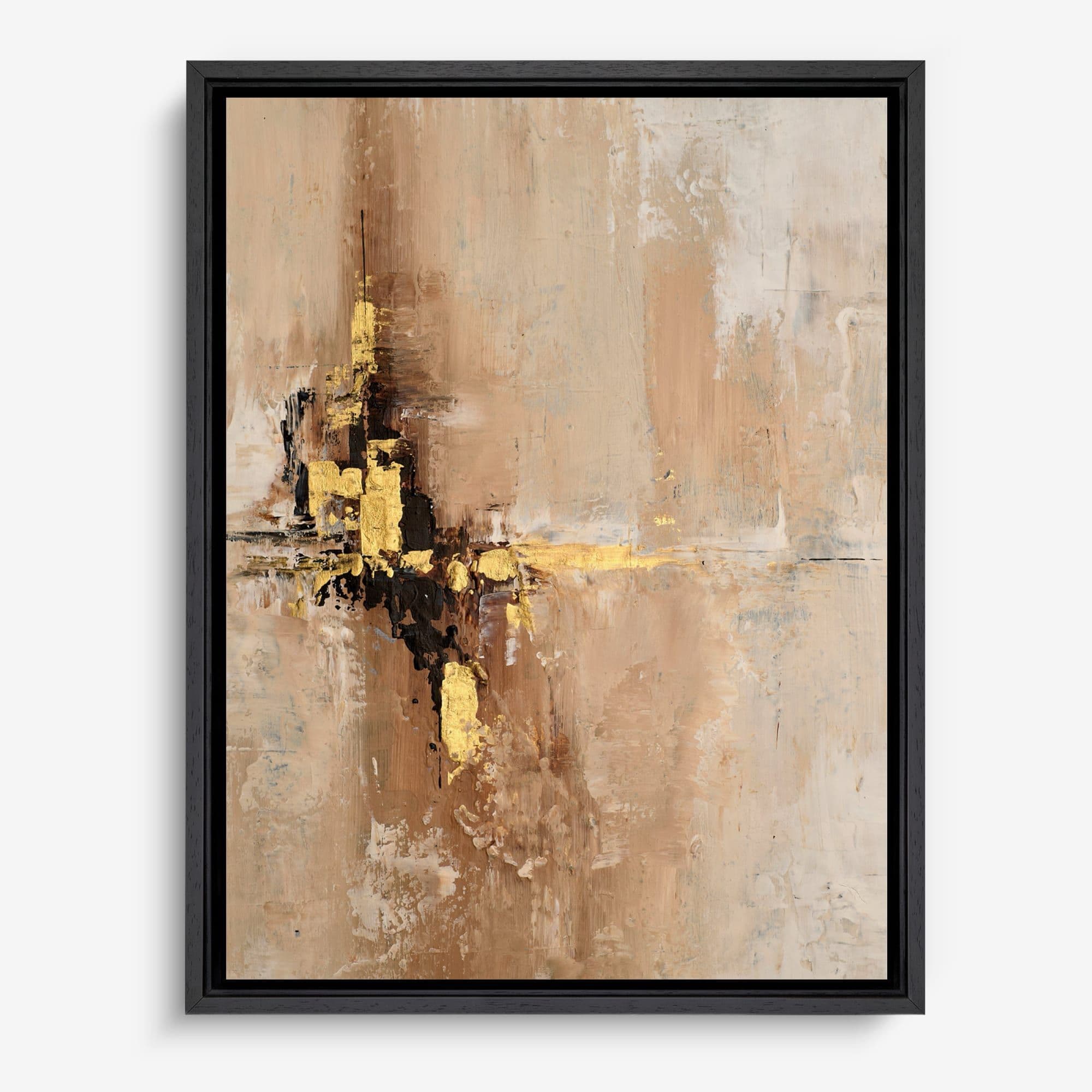 Golden Abstract Dust Canvas schilderij