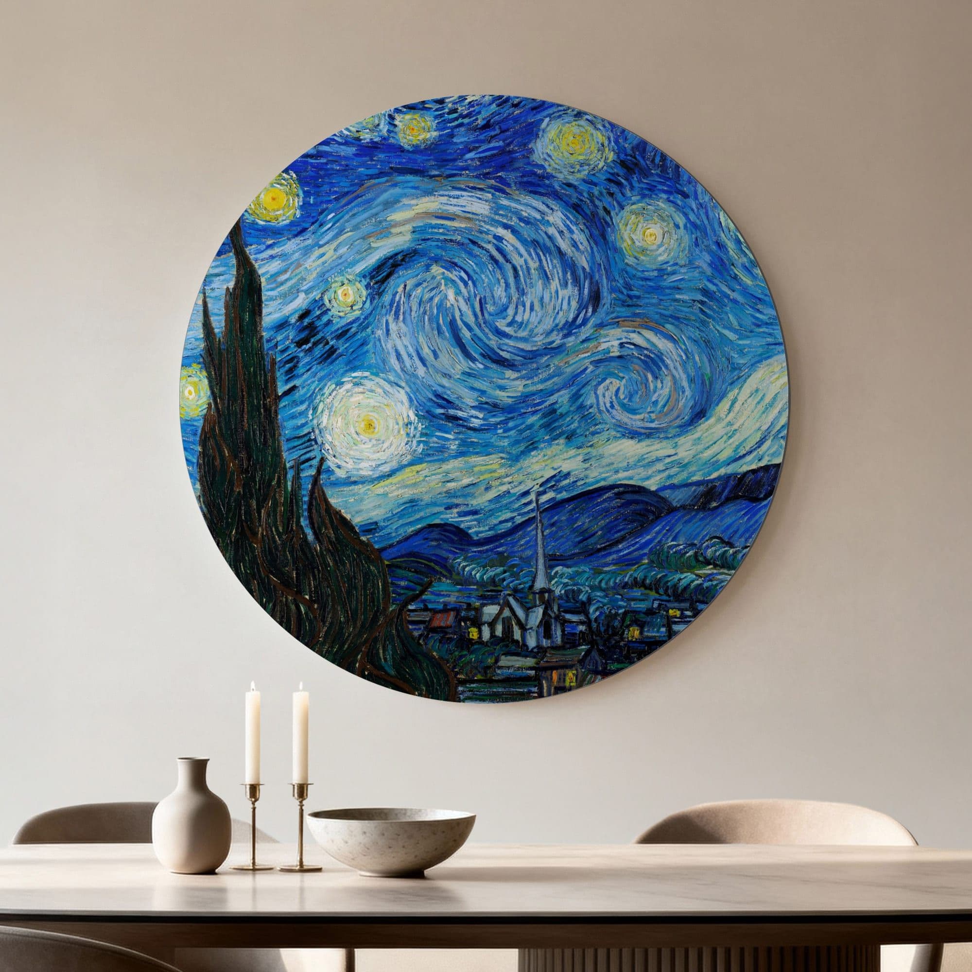 Sterrennacht - Vincent Van Gogh Muurcirkel