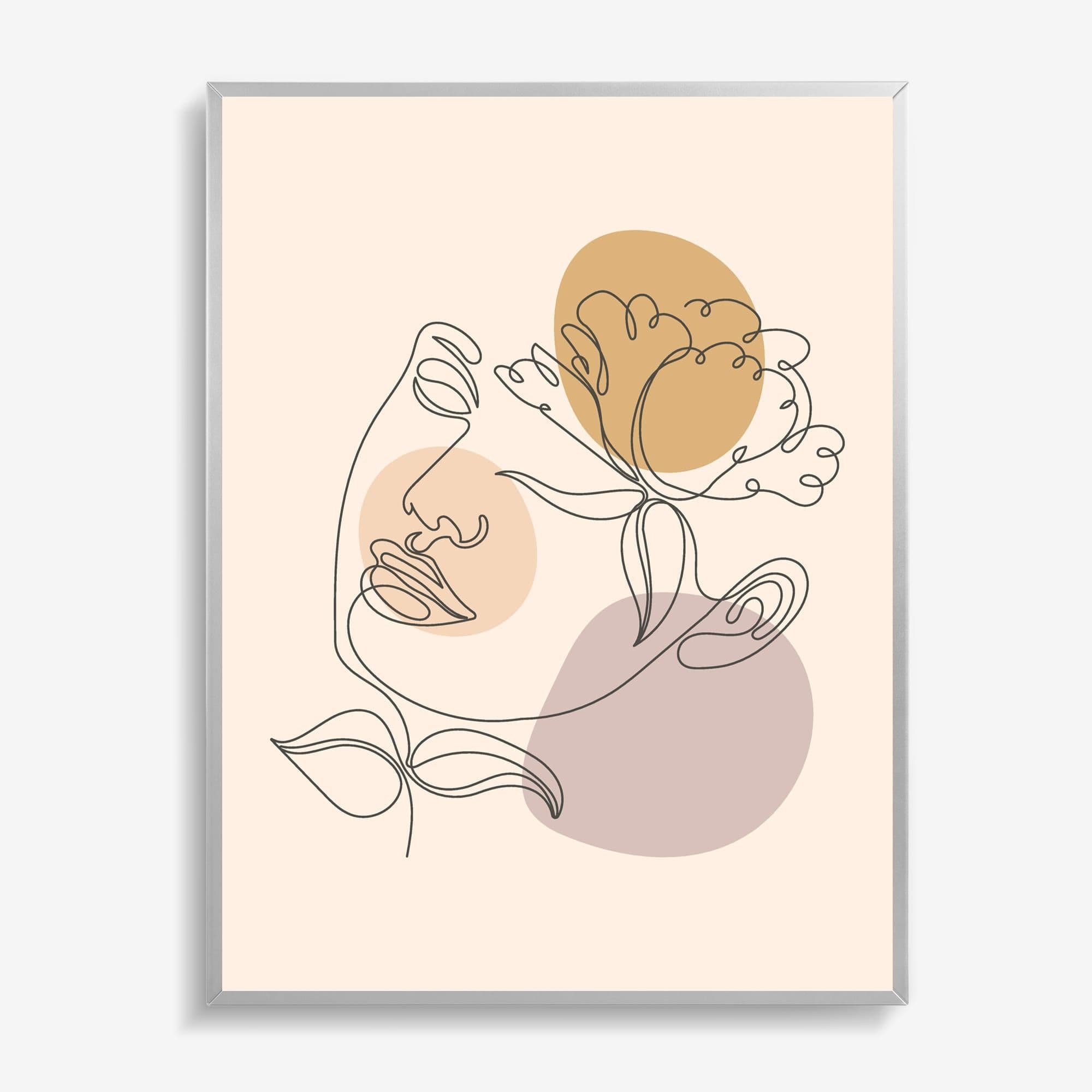 Line Art Bloom Face