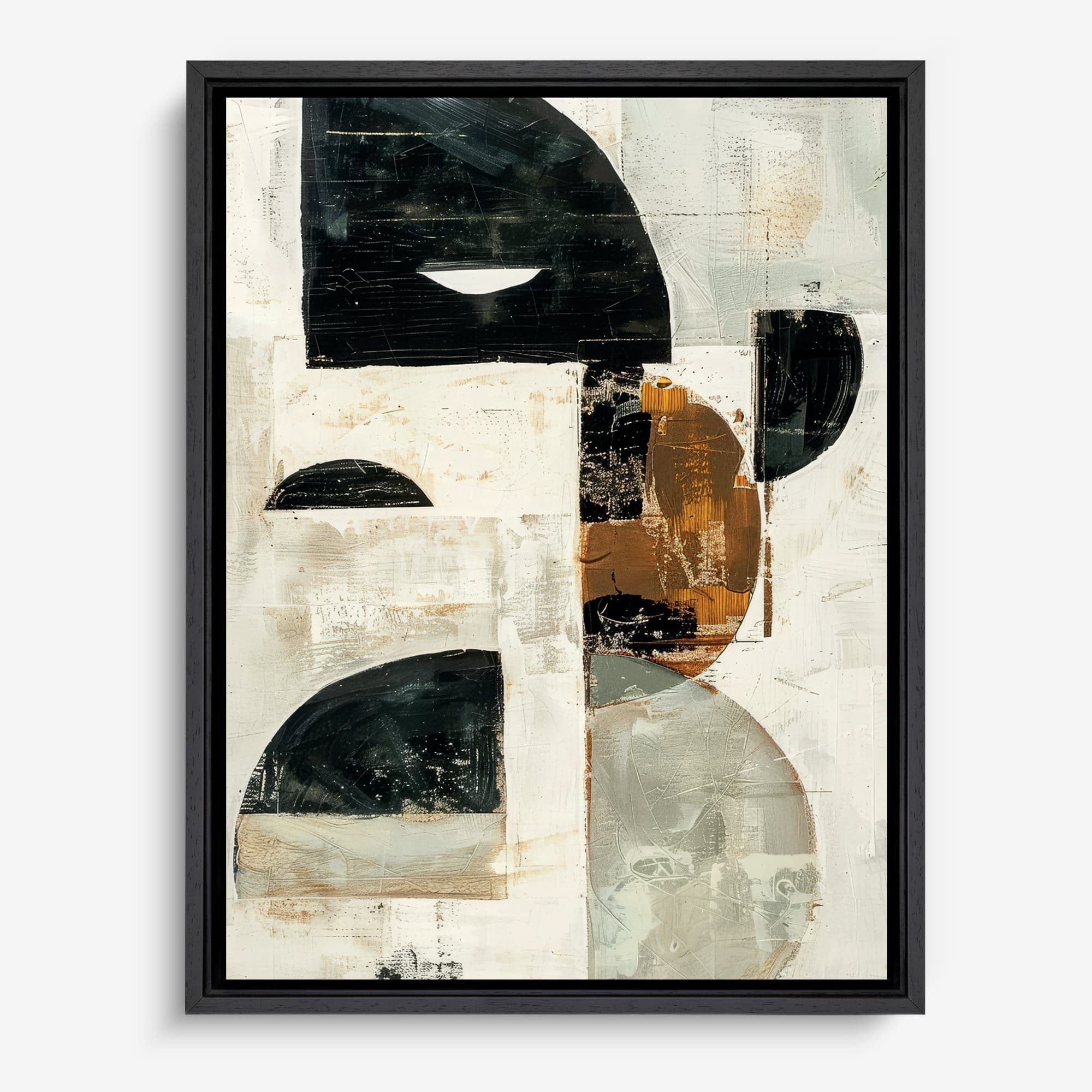 Abstract Eclipse Gold Canvas schilderij