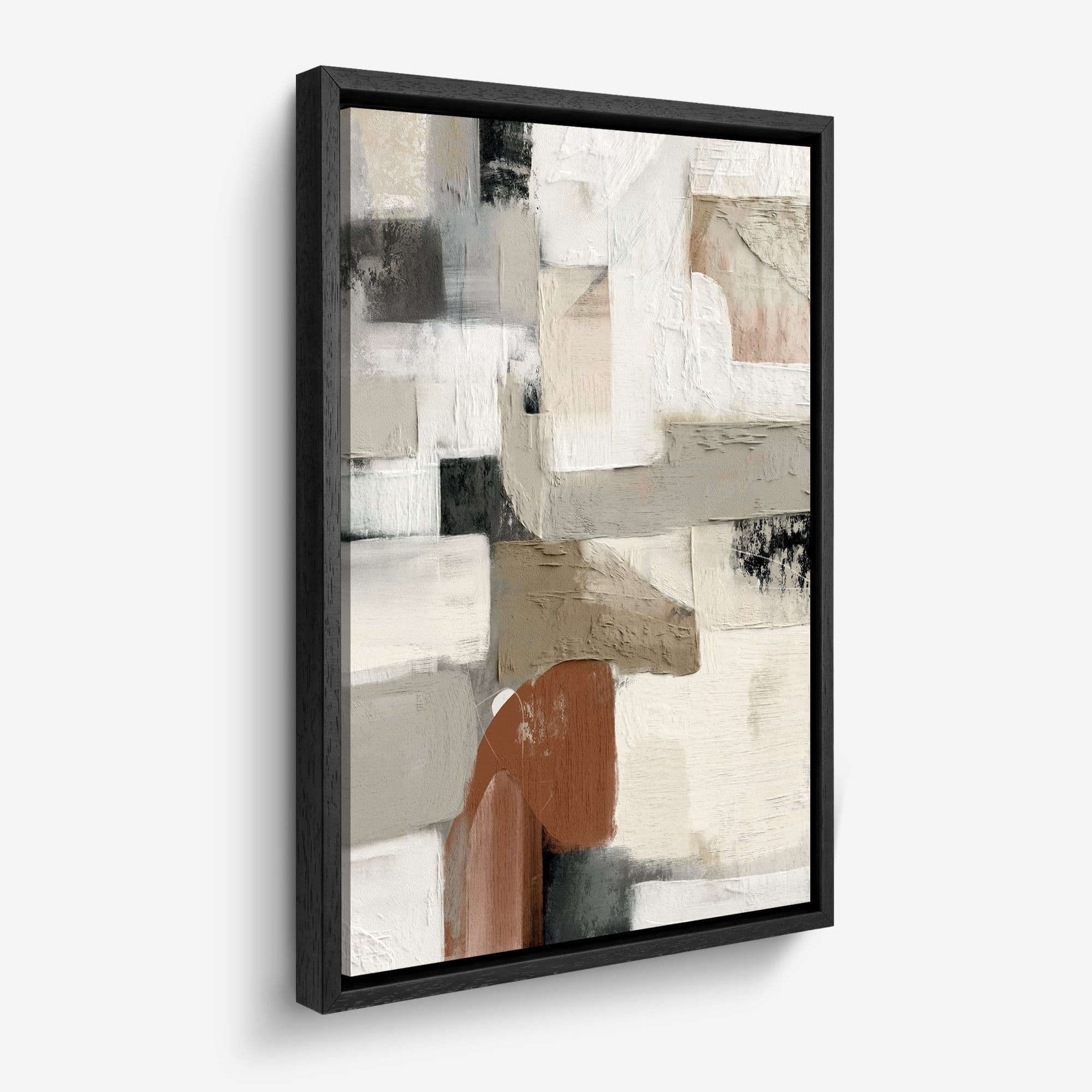 Abstract Terracotta Blocks Canvas schilderij