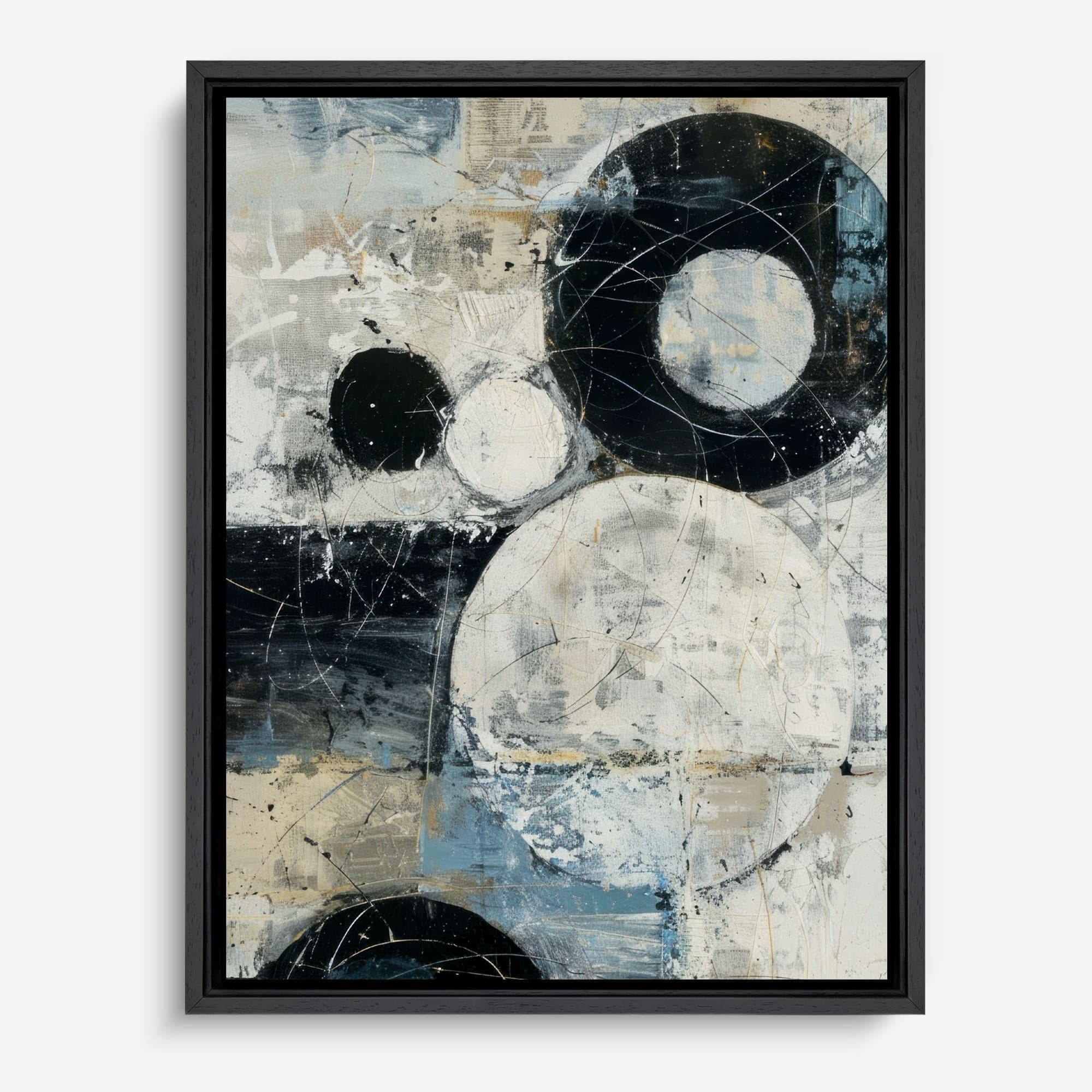 Abstract Eclipse Cirkels Canvas schilderij