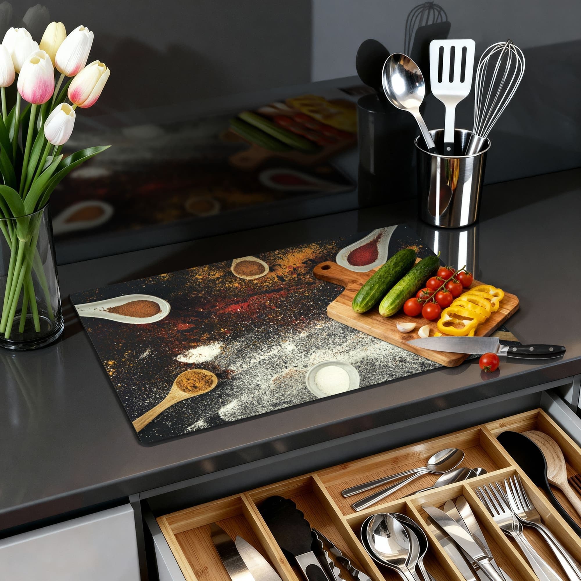 Spice Fusion Inductiebeschermer, sfeer detail