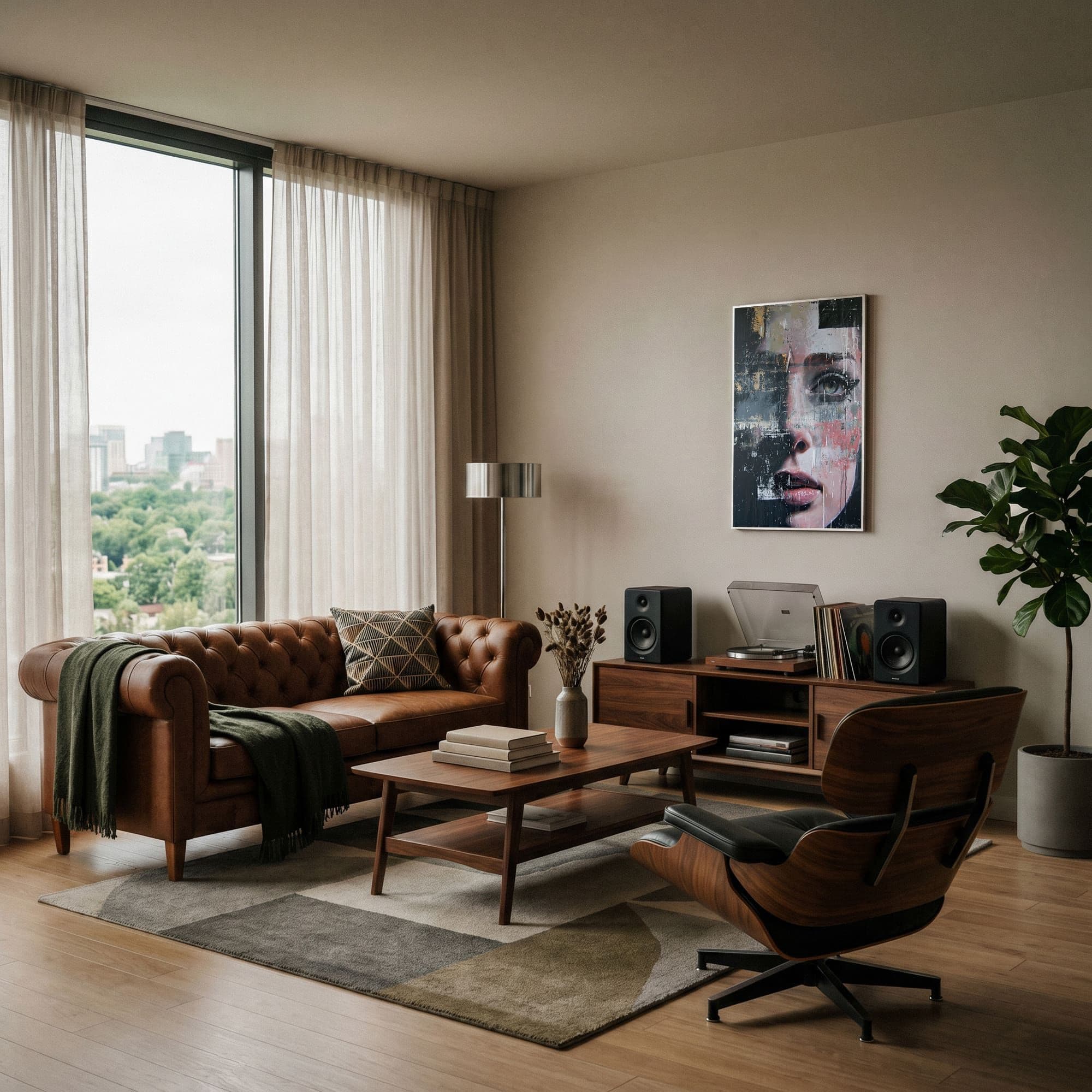 Fragmented Gaze, sfeer woonkamer