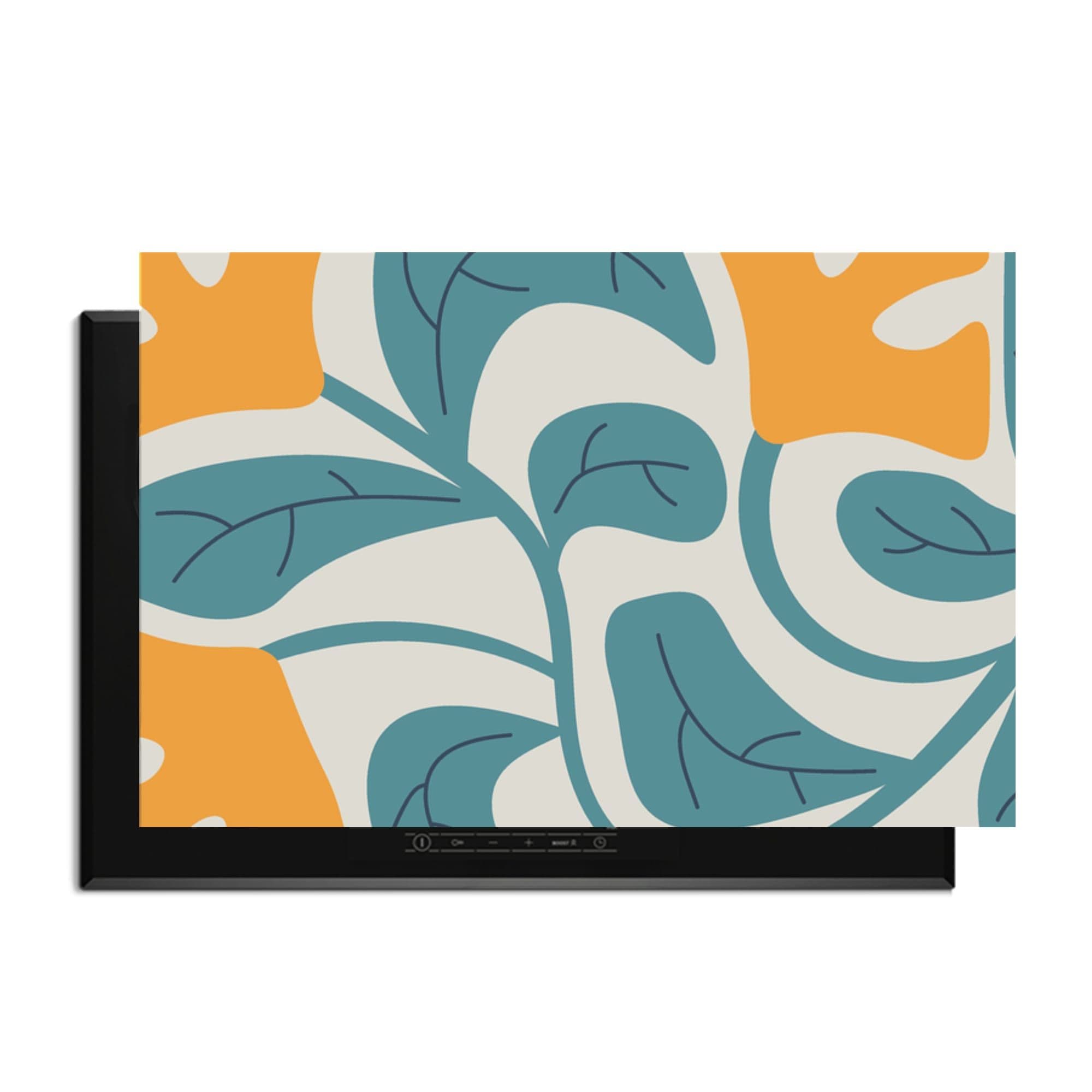 Botanical Leaf Teal Inductiebeschermer