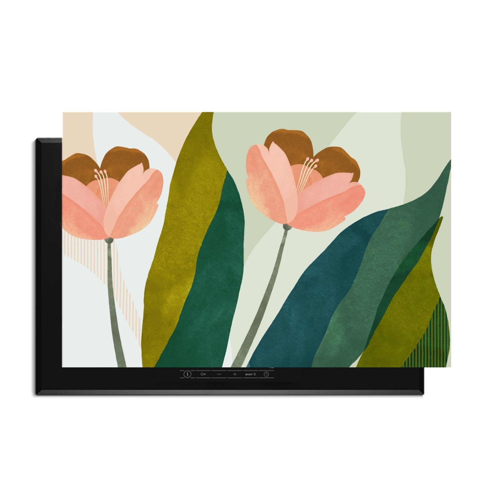 Peach Blooms Inductiebeschermer