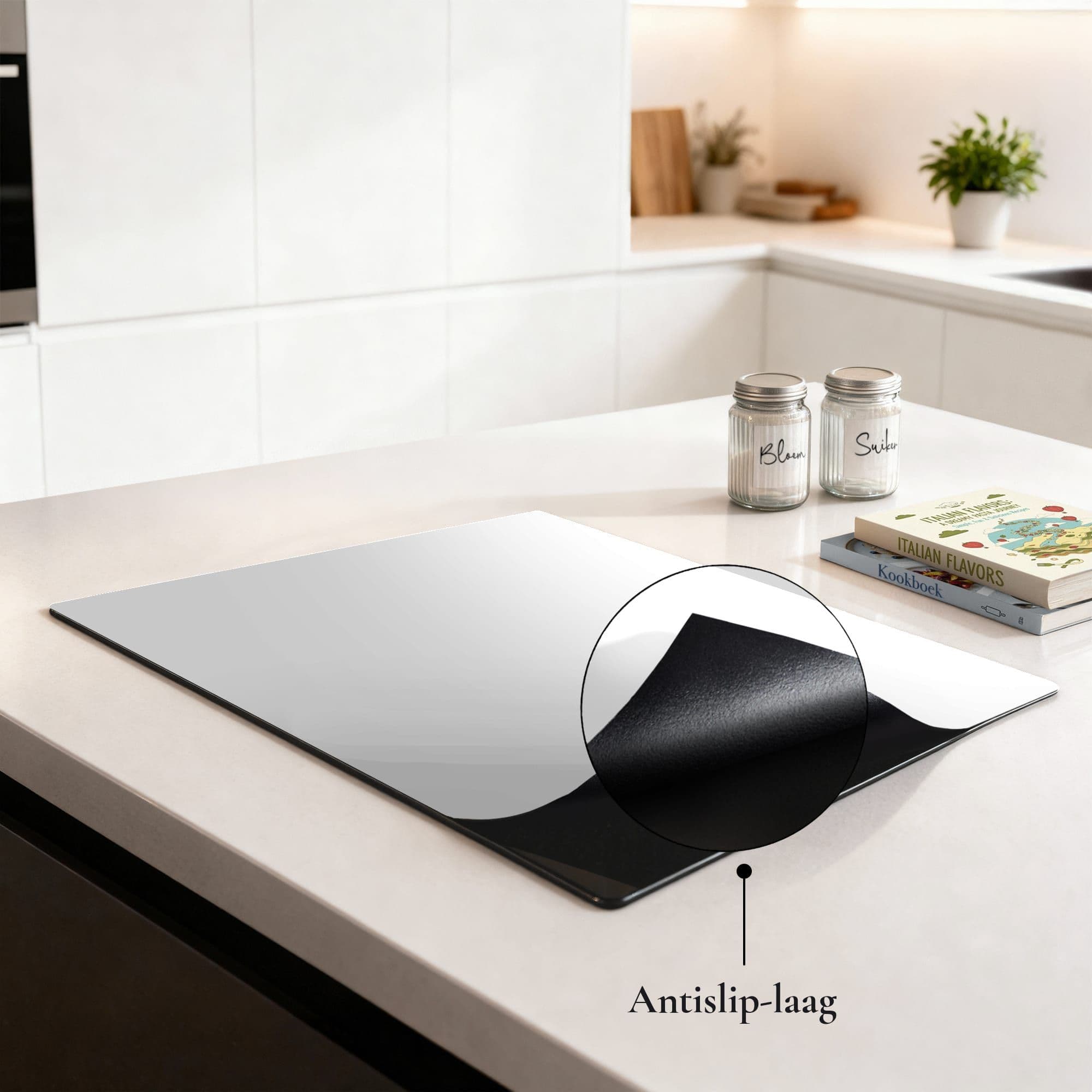 Warm Grey Elegance Inductiebeschermer, productfoto 1