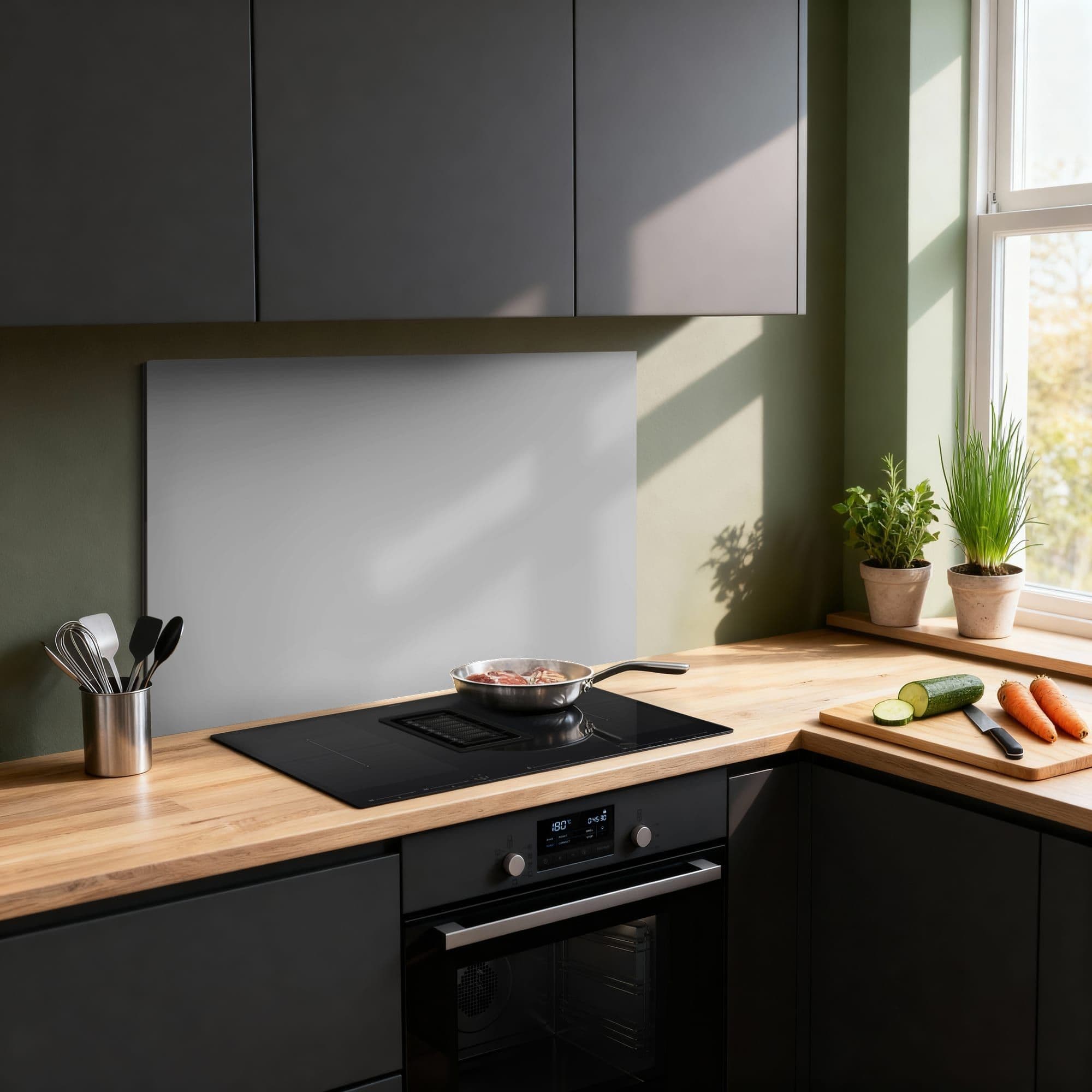 Warm Grey Elegance Spatscherm, sfeer modern