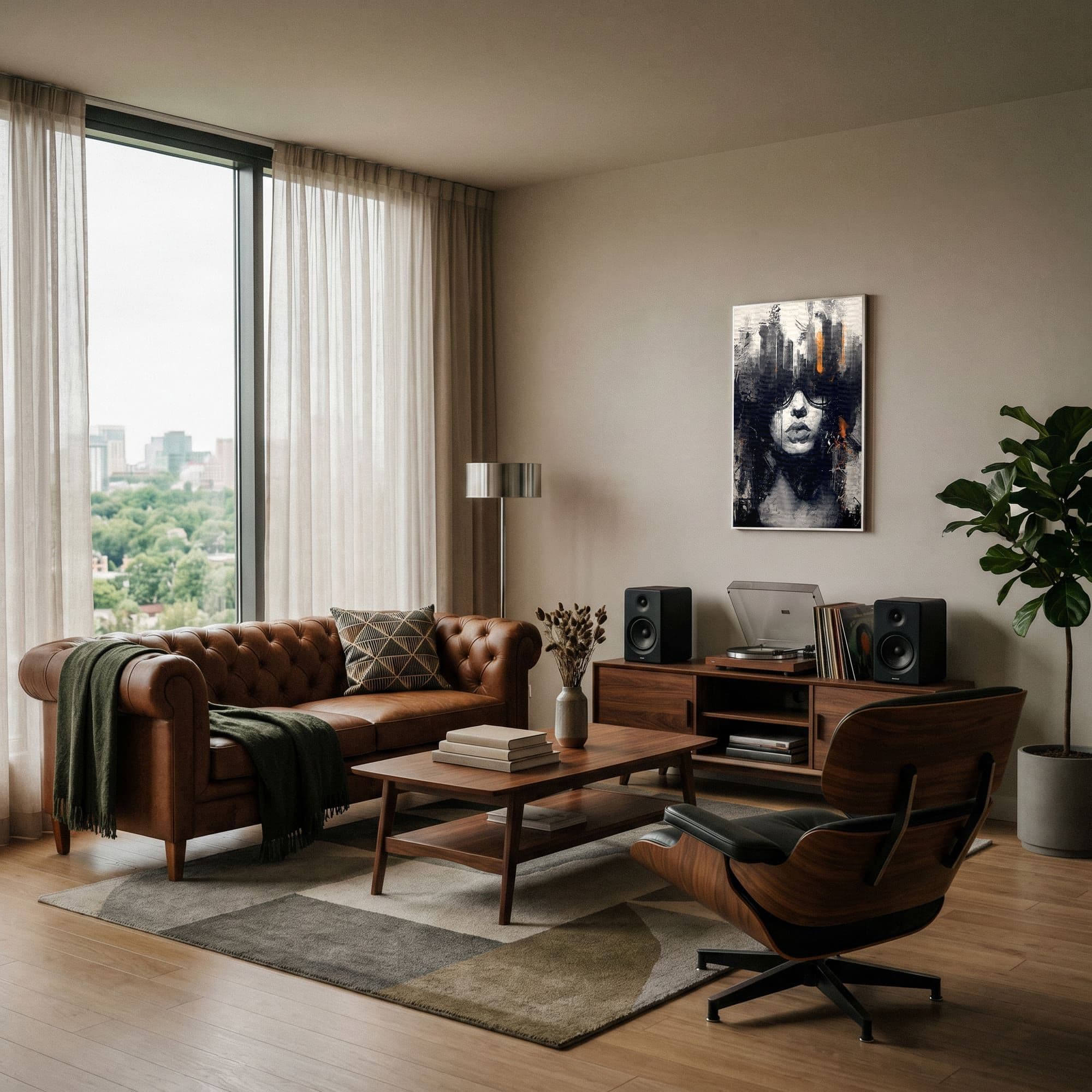Urban Portrait Shadow, sfeer woonkamer