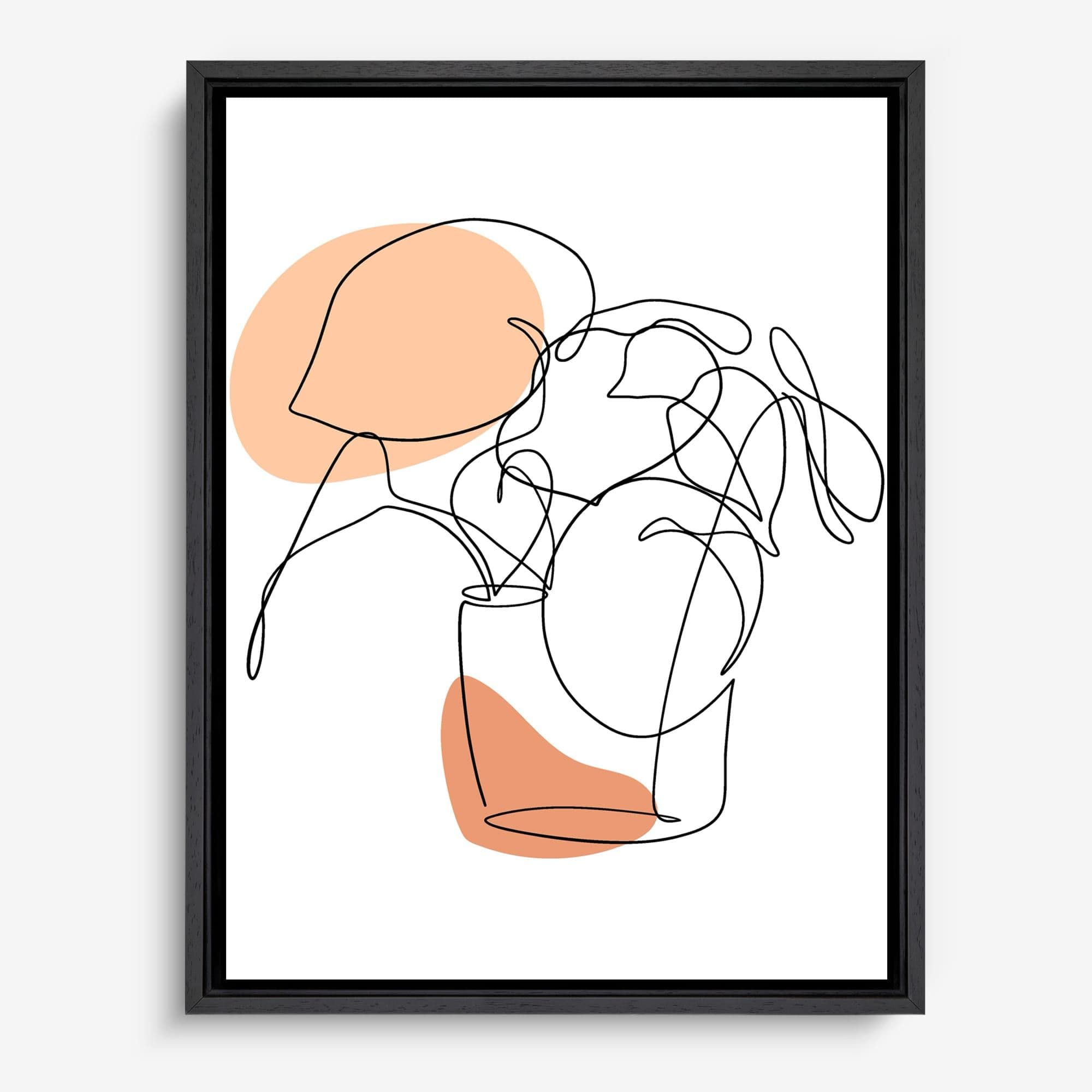 Botanical Line Art Canvas schilderij