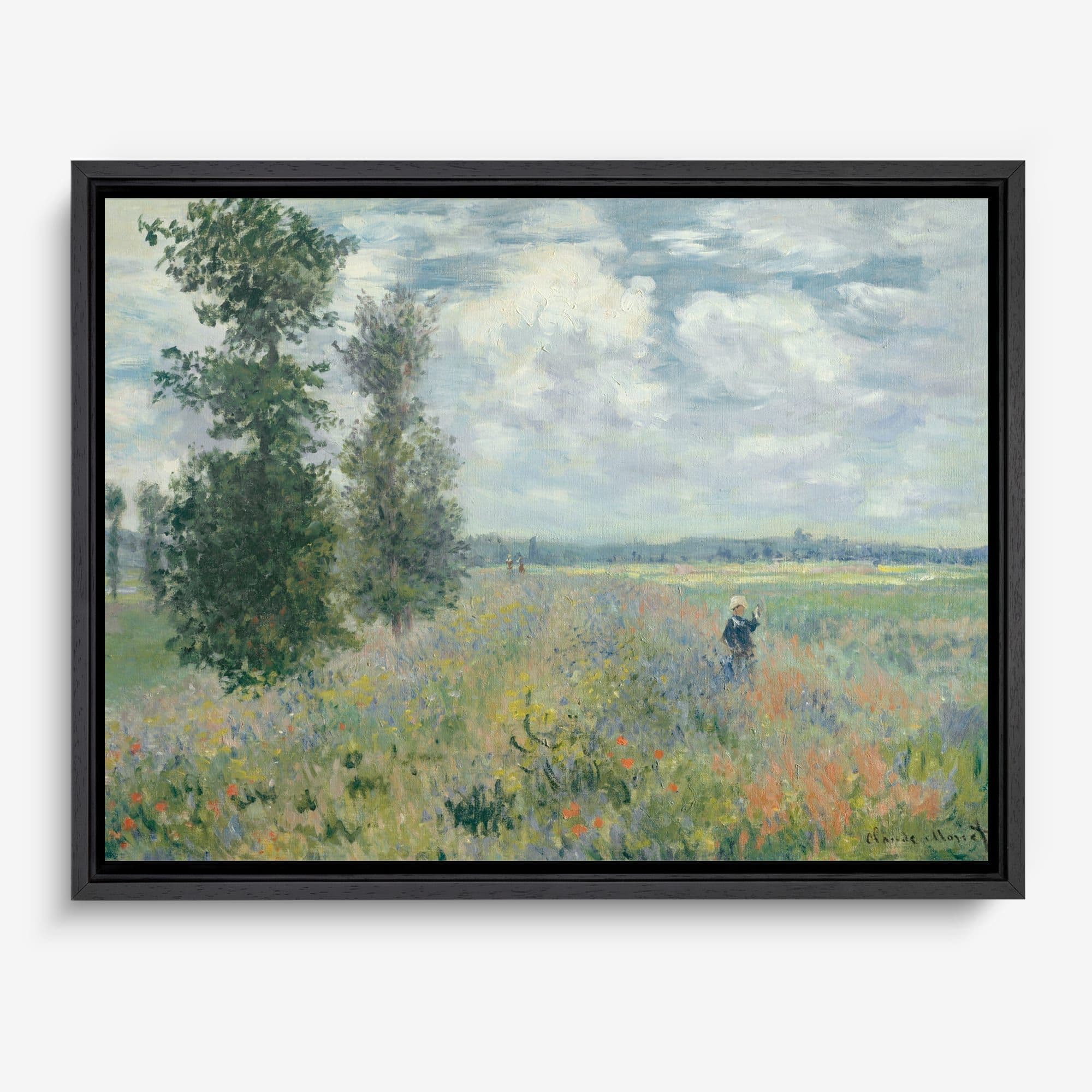 Klaprozenveld bij Argenteuil - Claude Monet Canvas schilderij