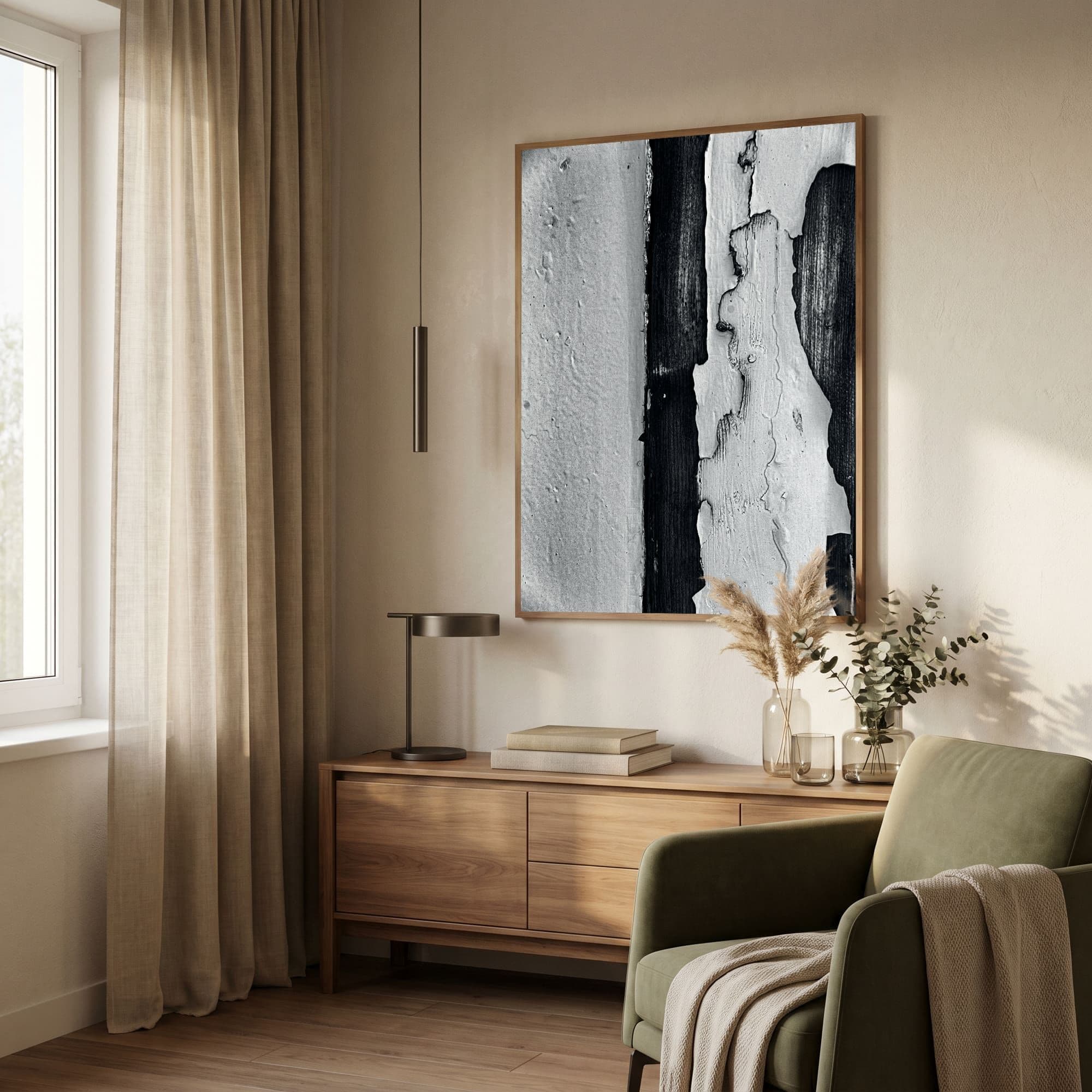 Weathered Bark Contrast, sfeer woonkamer