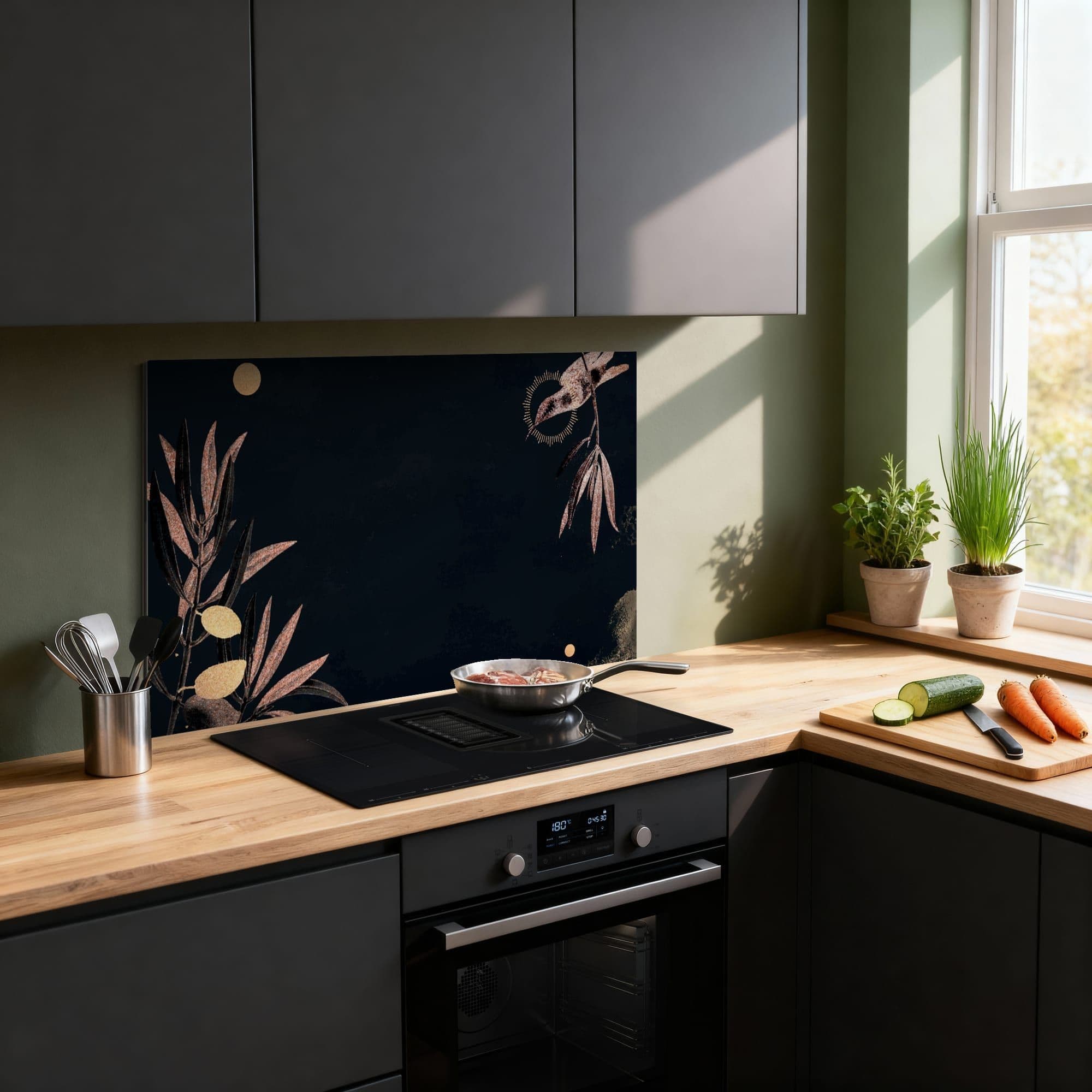 Golden Olive Spatscherm, sfeer modern