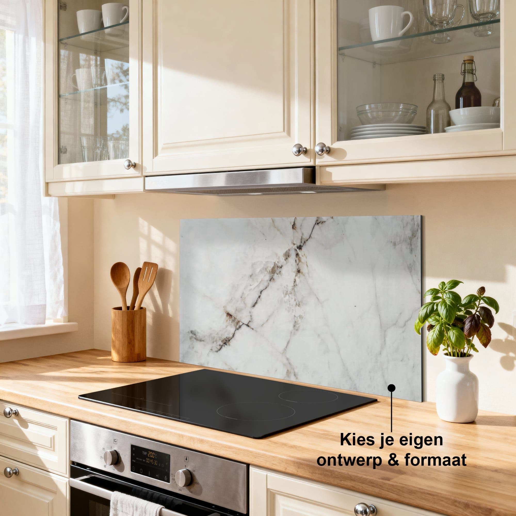 Pure Marble Spatscherm, productfoto 1
