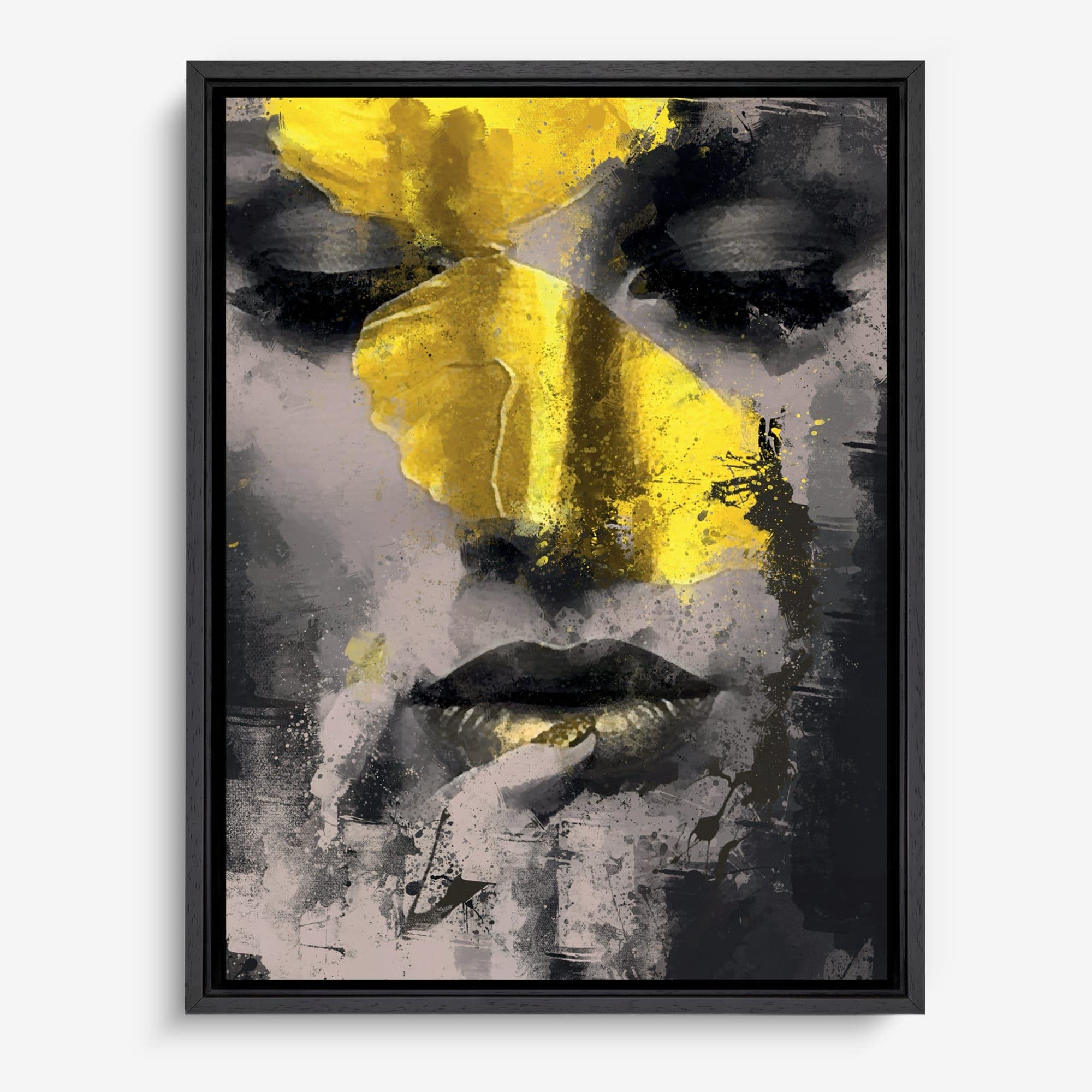 Golden Shadow Portrait Canvas schilderij