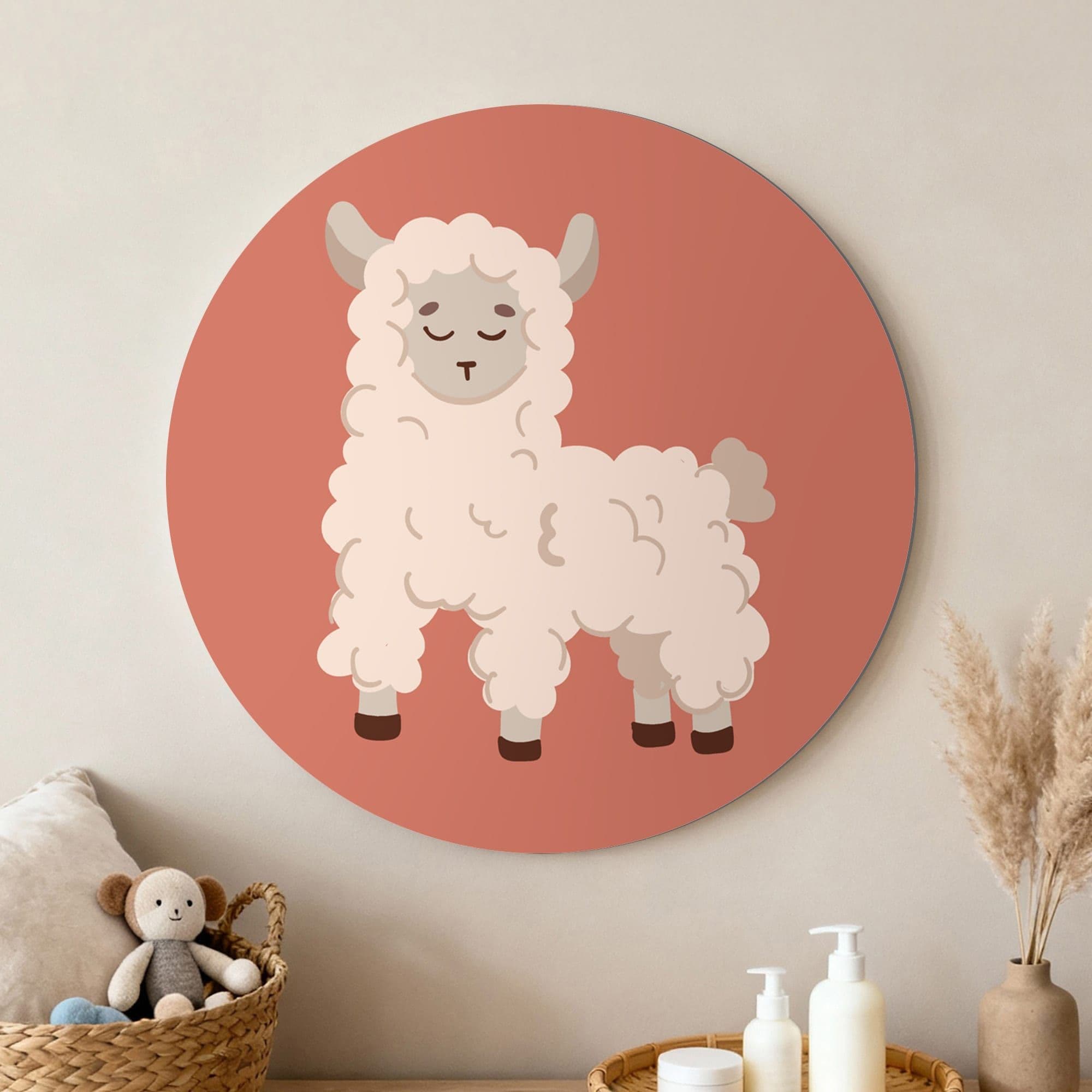 Dreamy Alpaca Muurcirkel