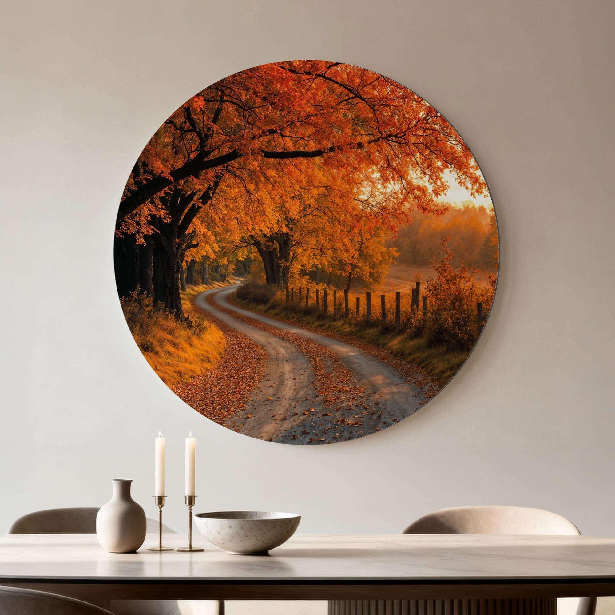 Autumn Curve Muurcirkel
