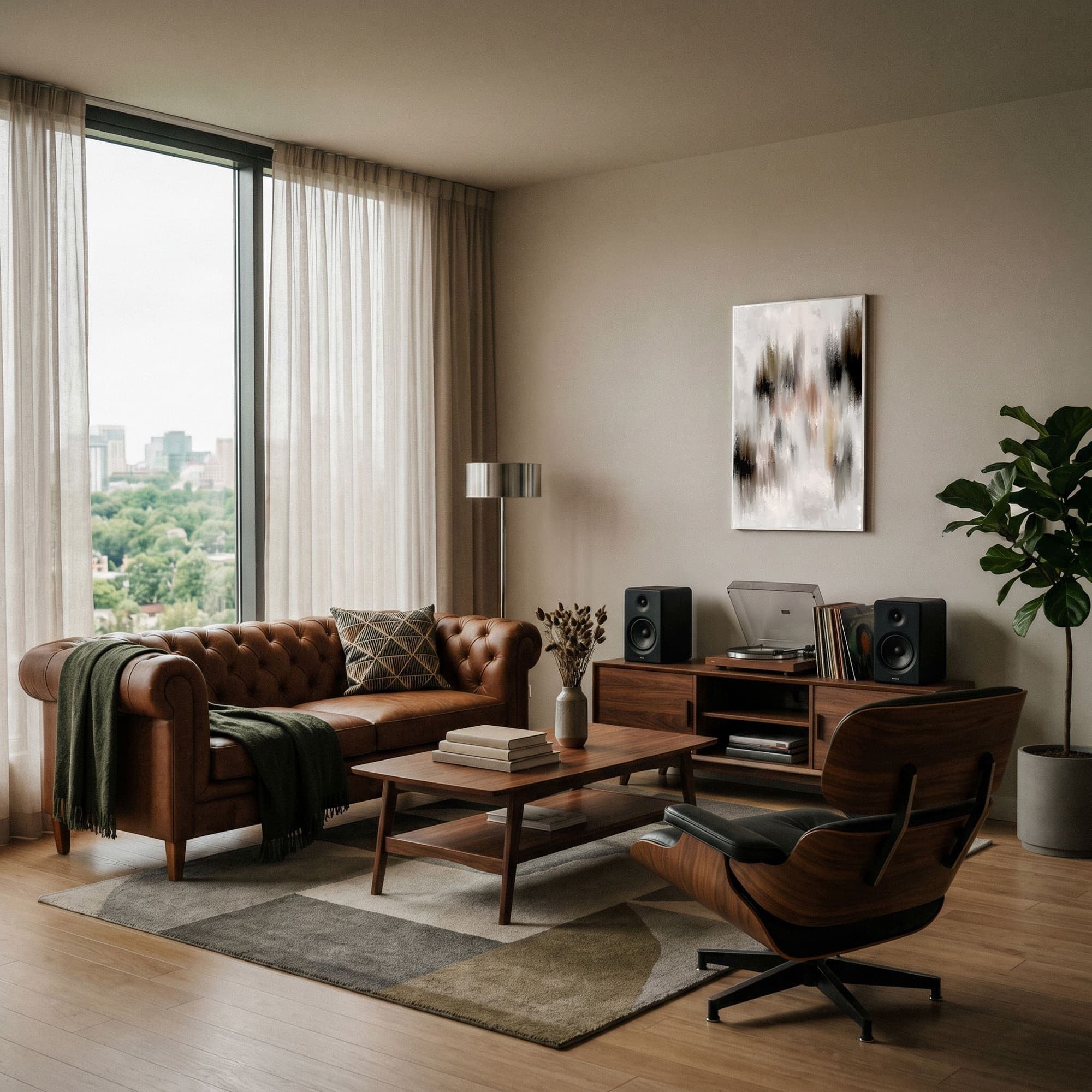 Smoky Brush Haze, sfeer woonkamer