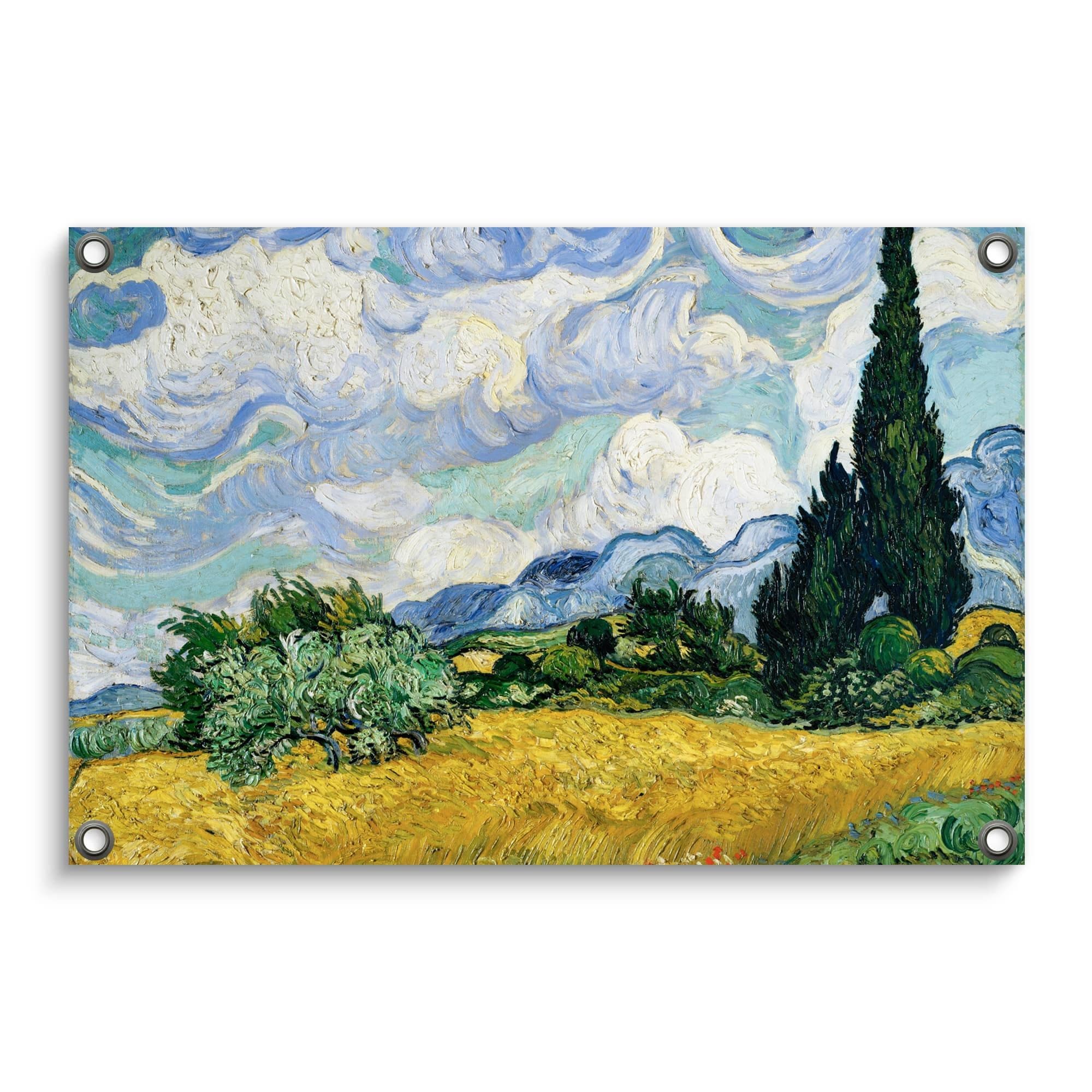 Korenveld met cipressen - Vincent van Gogh