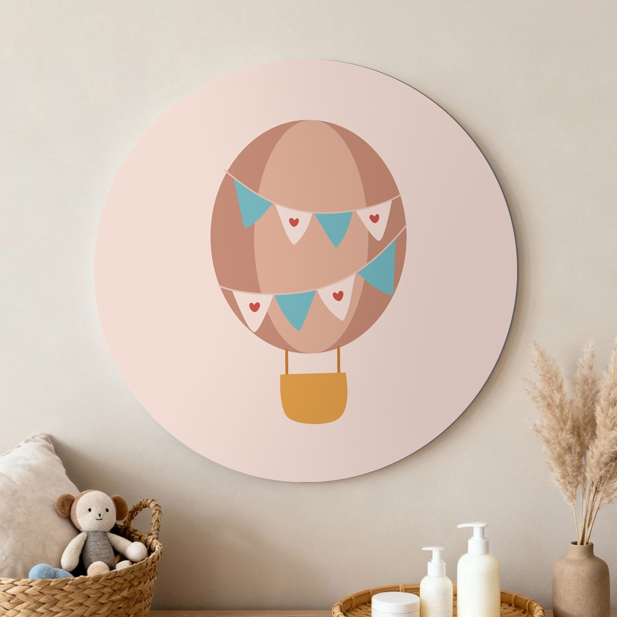 Luchtballon Vintage Muurcirkel