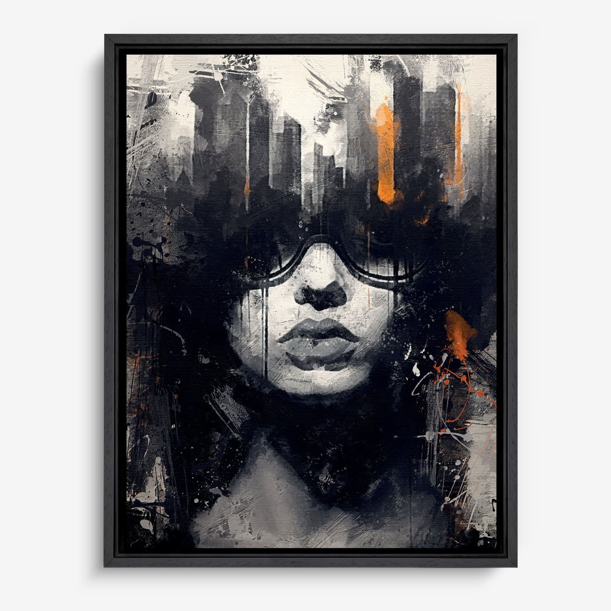 Urban Portrait Shadow Canvas schilderij