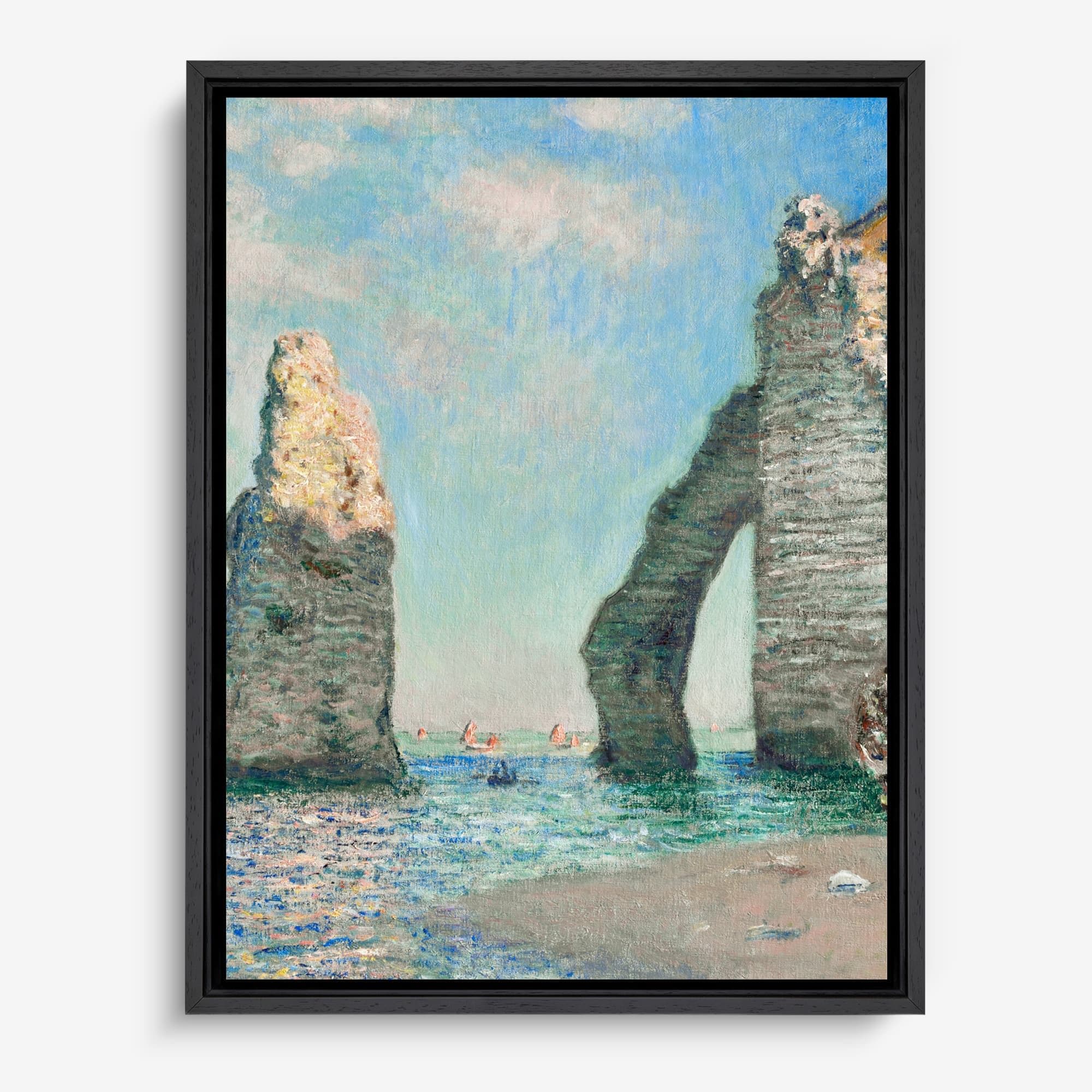 De kliffen bij Étretat - Claude Monet Canvas schilderij