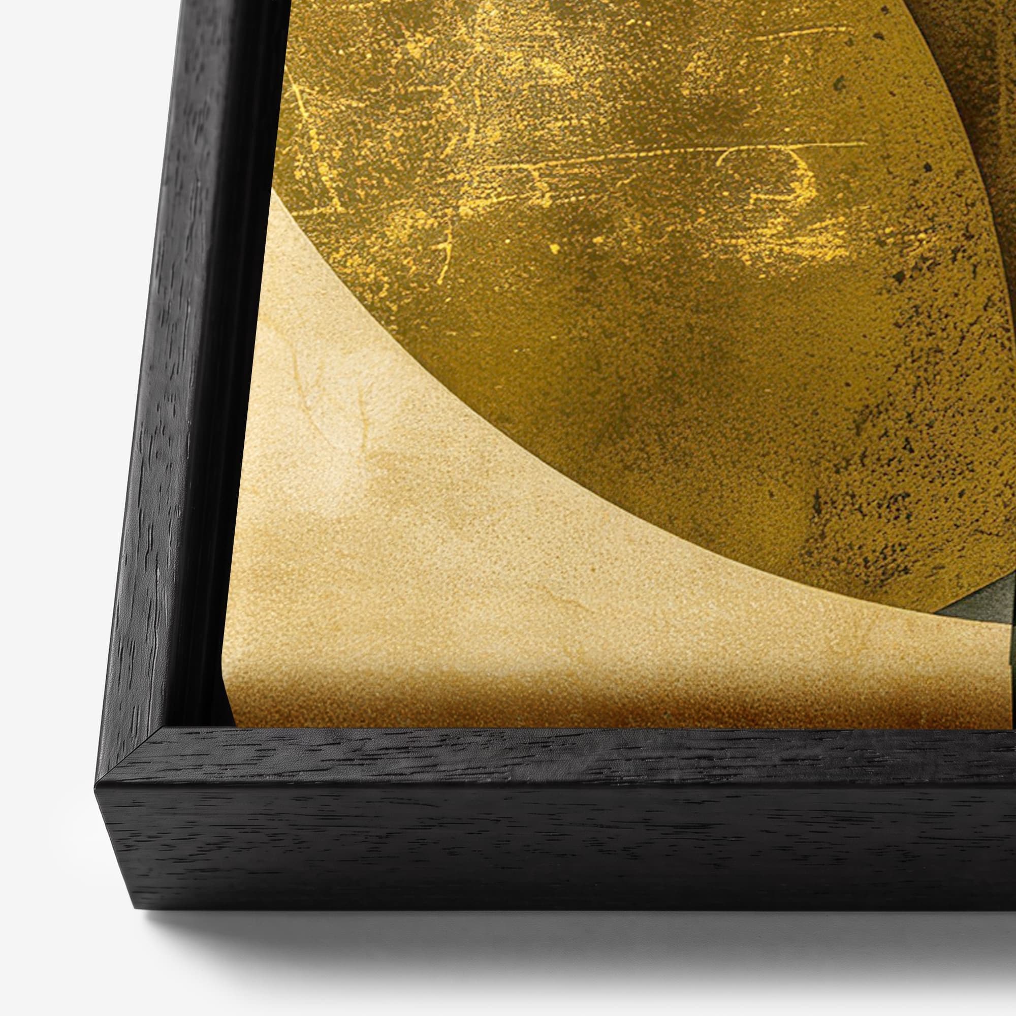 Golden Eclipse Luxe Canvas schilderij, detail frame