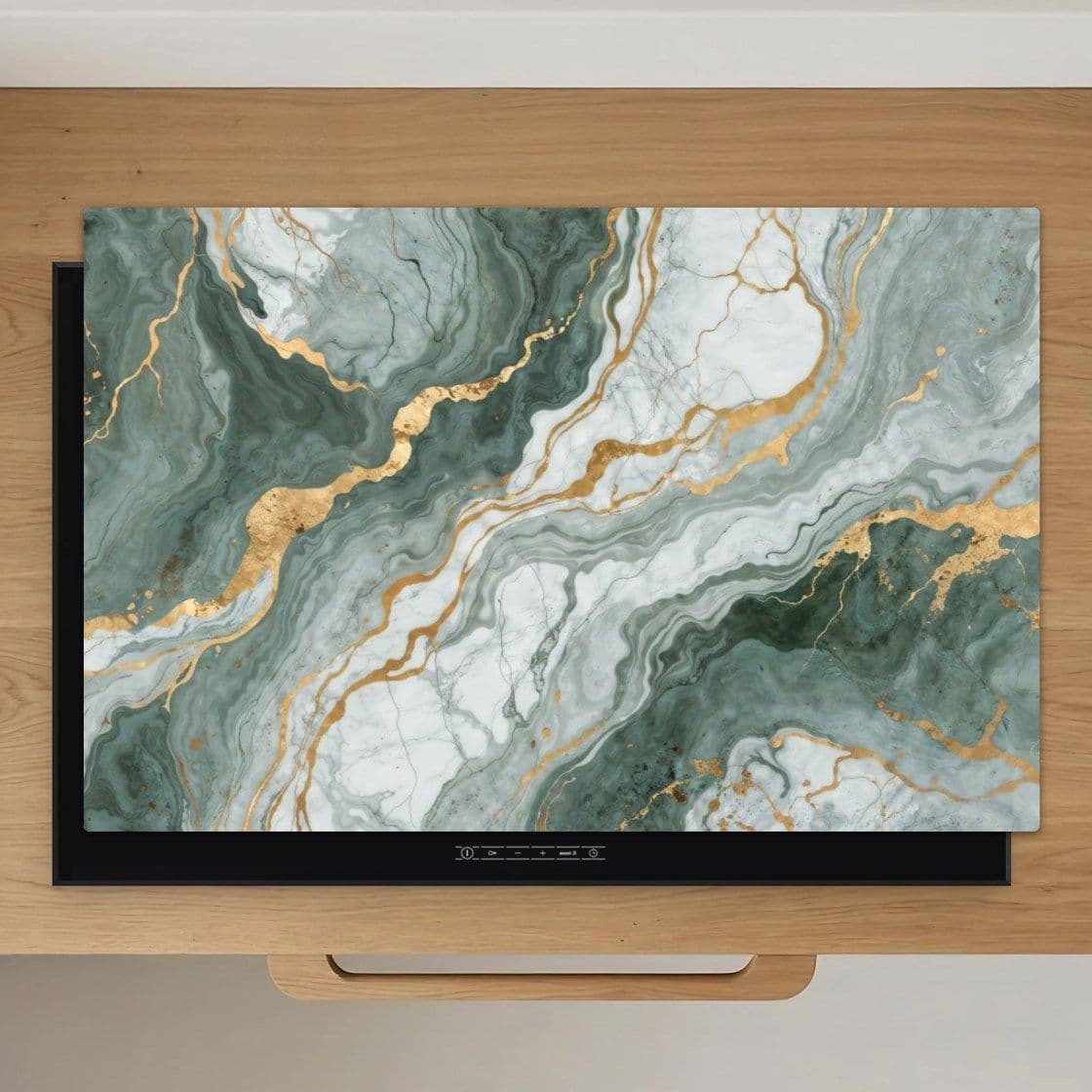 Luxurious Marble Green Inductiebeschermer