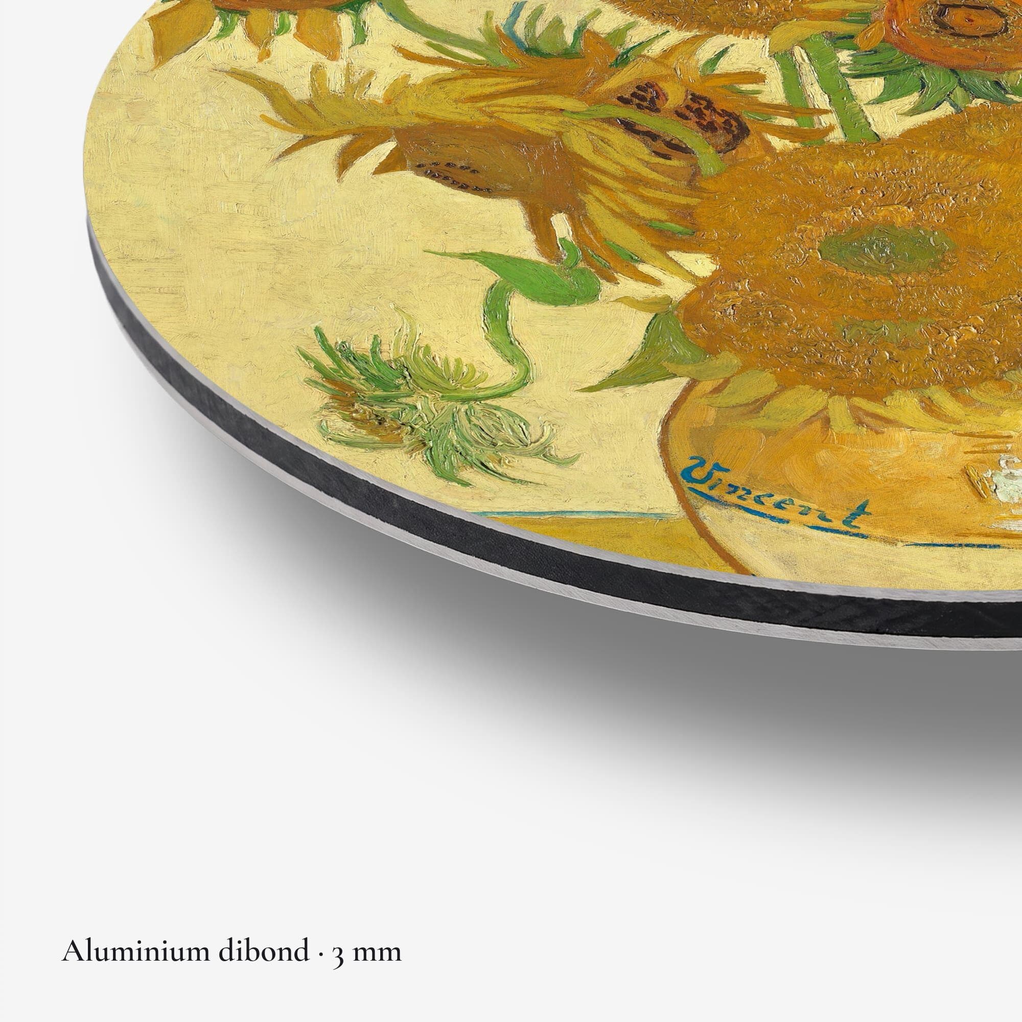 De rand van de muurcirkel in aluminium dibond