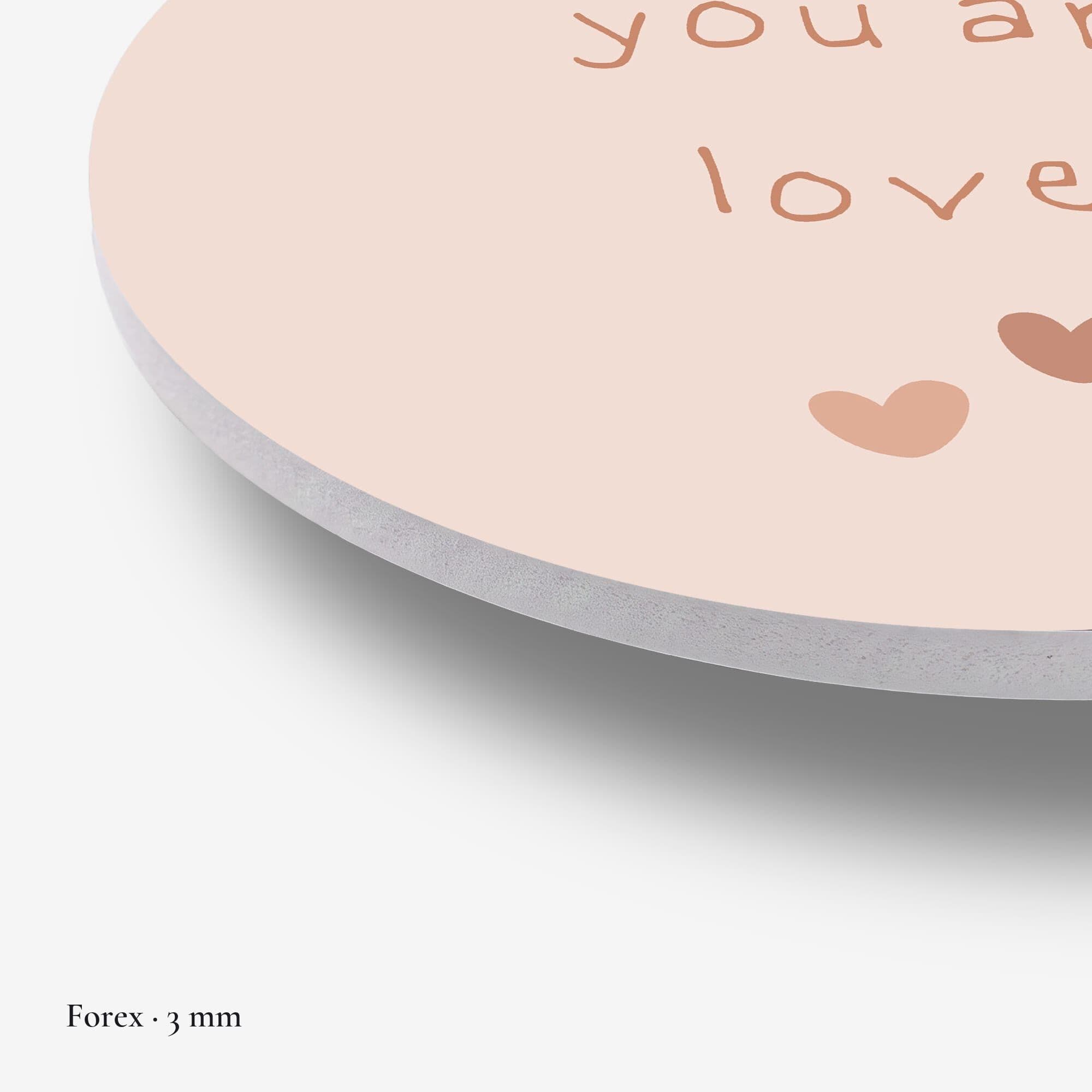 You Are Loved Muurcirkel, detail rand forex