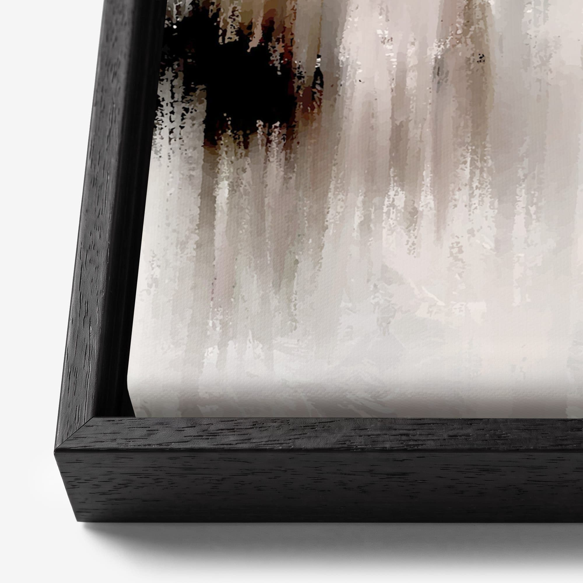 Smoky Brush Haze Canvas schilderij, detail frame