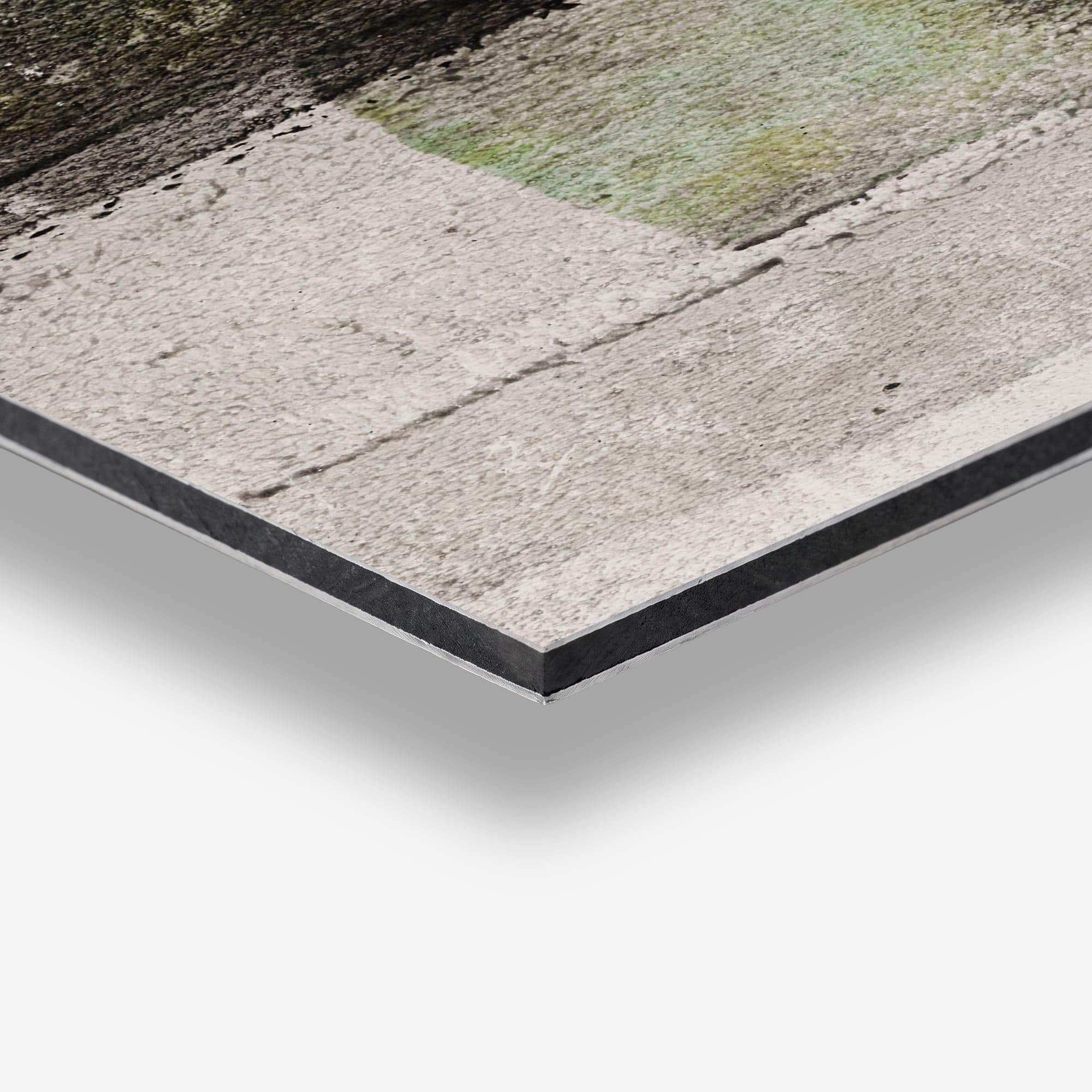 Concrete Moss Panel Spatscherm, detail rand