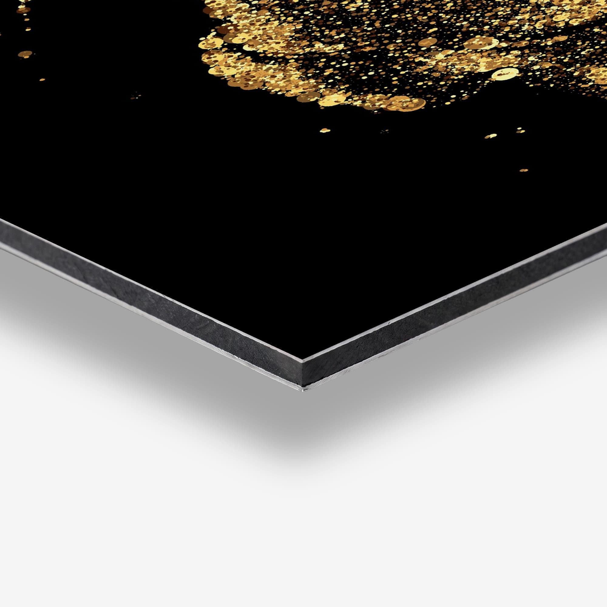 Golden Splash Spatscherm, detail rand