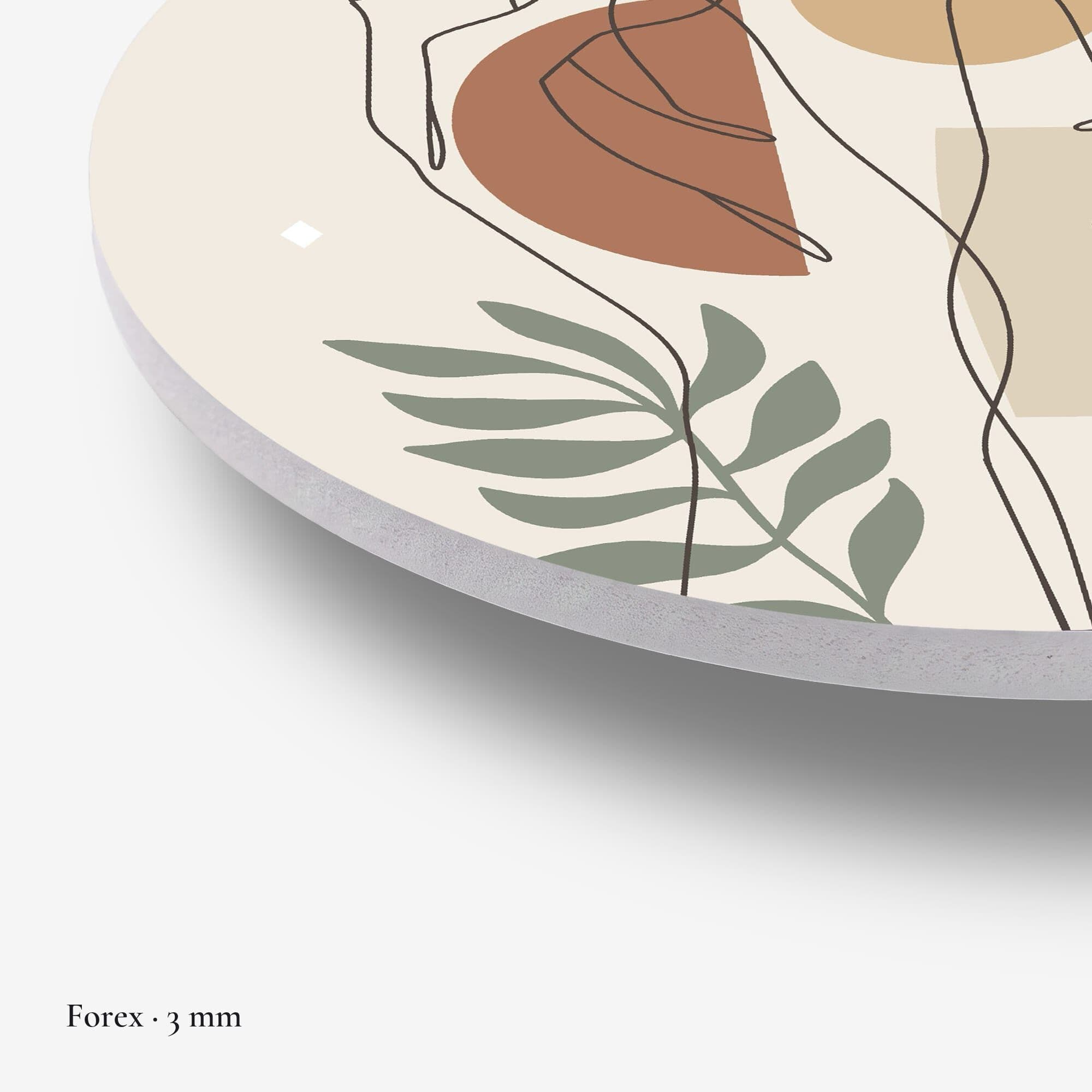 Abstract Line Hands Muurcirkel, detail rand forex