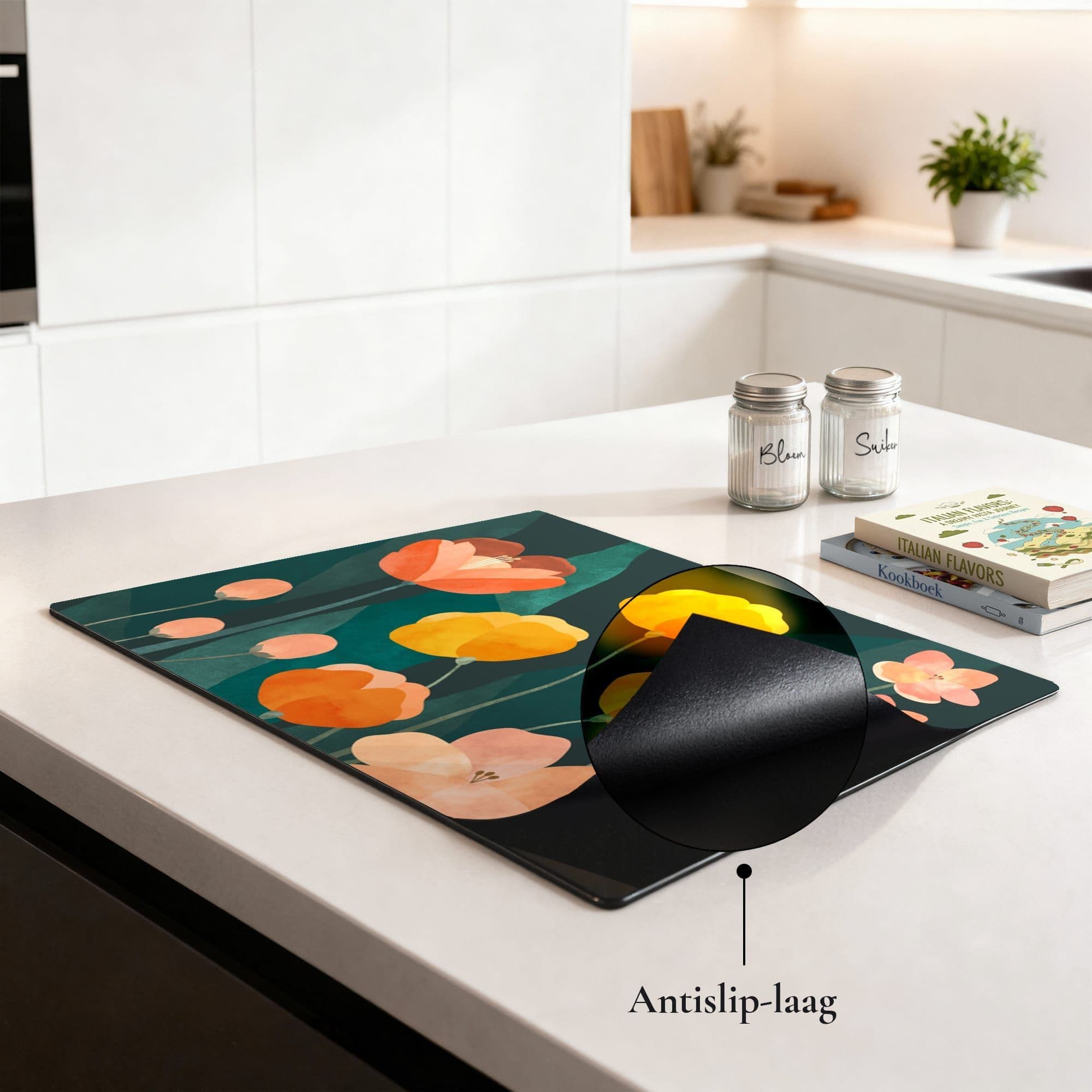 Evening Garden Inductiebeschermer, sfeer aanrecht