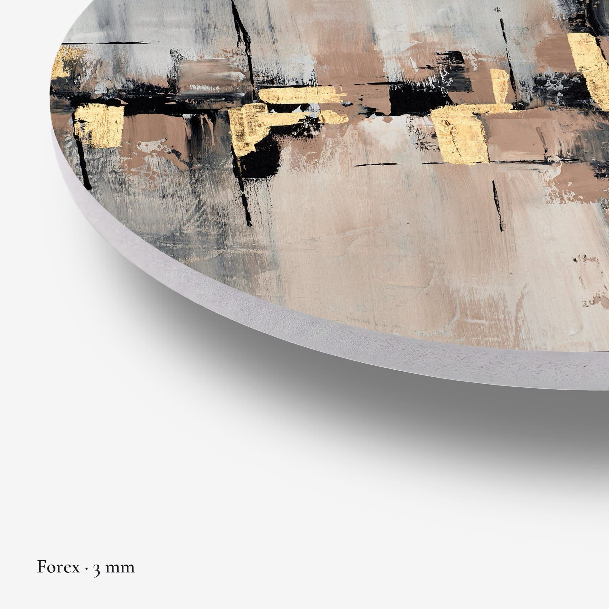 Golden Skyline Mist Muurcirkel, detail rand forex