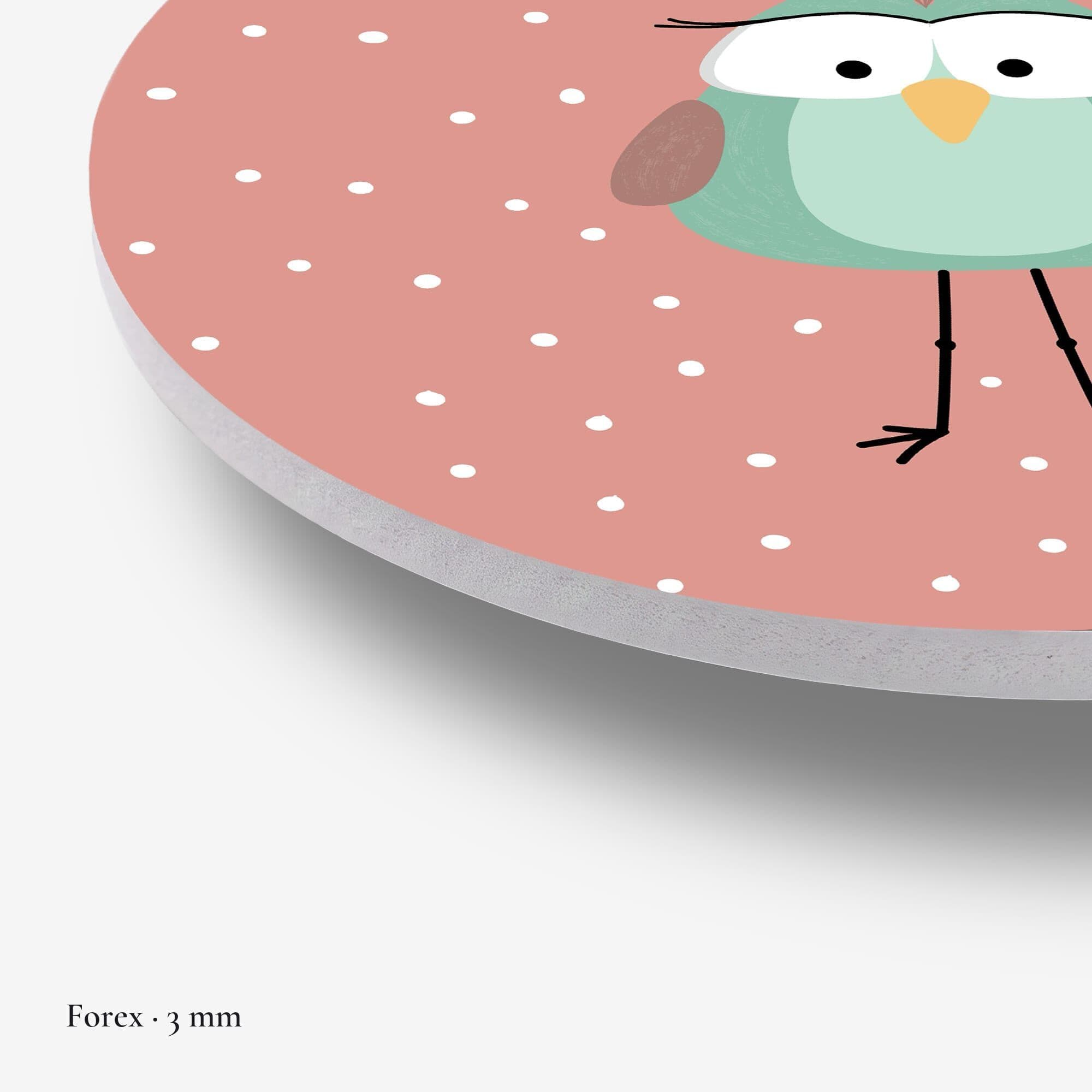 Vrolijke Vogel Stip Muurcirkel, detail rand forex
