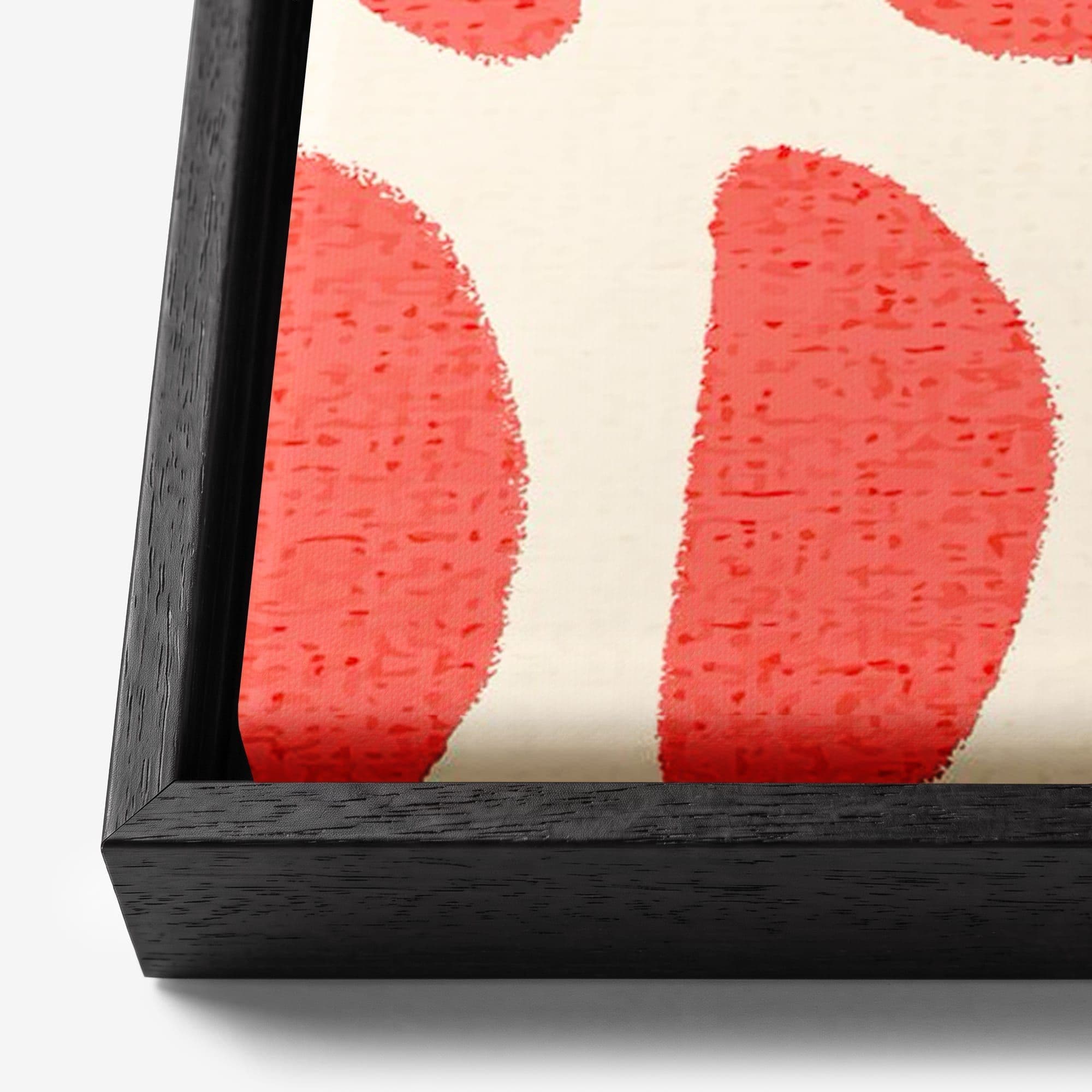 Citrus Wave Rood Canvas schilderij, detail frame