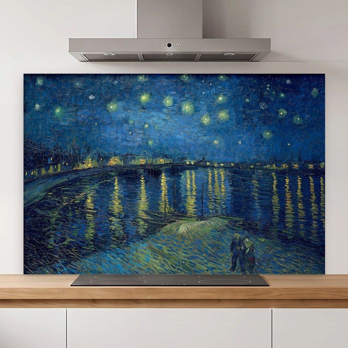 Sterrennacht boven de Rhône Spatscherm