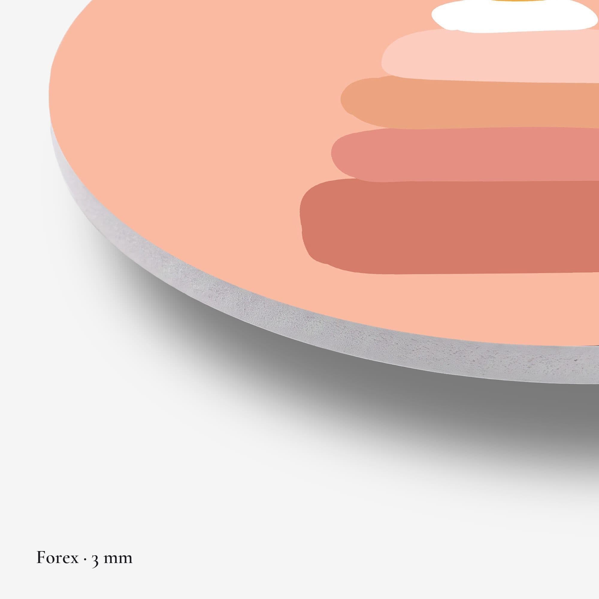 Terracotta Stack Sunset Muurcirkel, detail rand forex