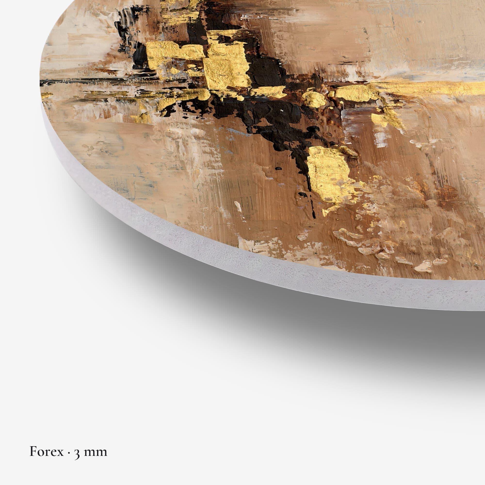 Golden Abstract Dust Muurcirkel, detail rand forex