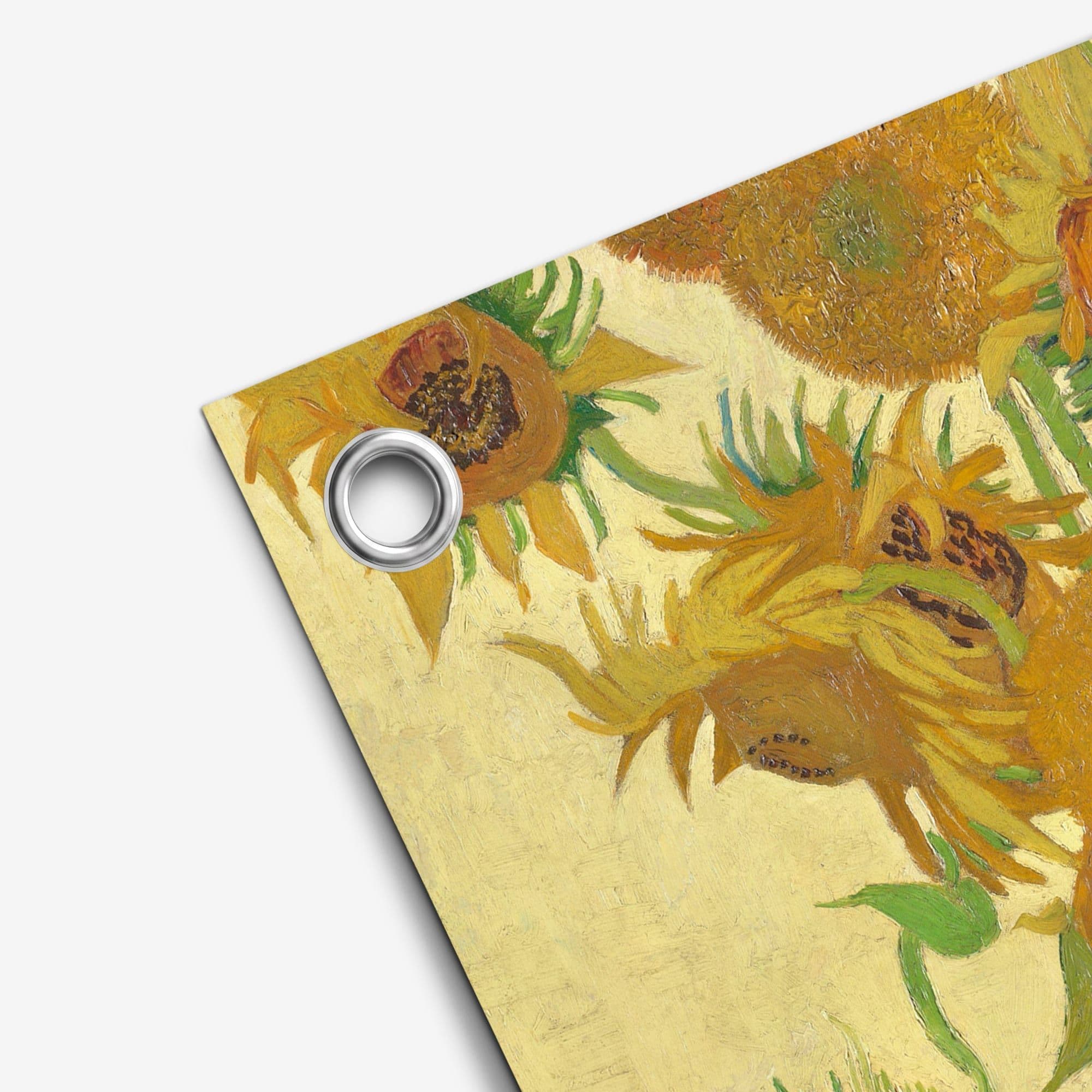 Zonnebloemen - Vincent van Gogh, detail hoek