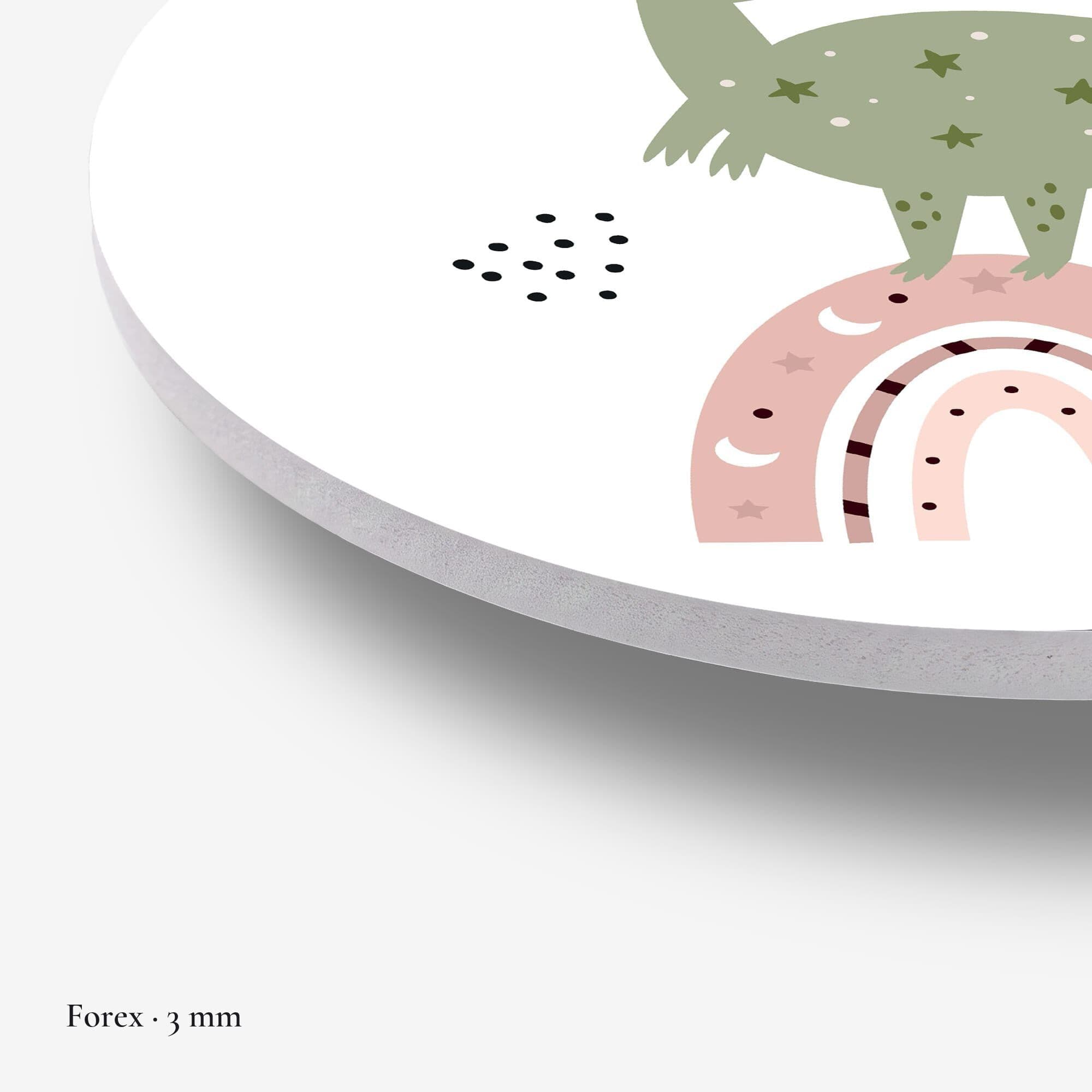 Sterren Dino Regenboog Muurcirkel, detail rand forex