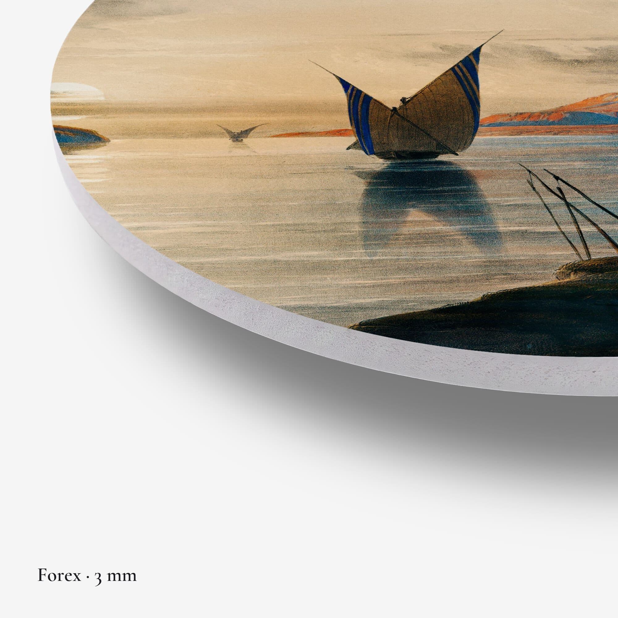 Nile Sunset Voyage Muurcirkel, detail rand forex
