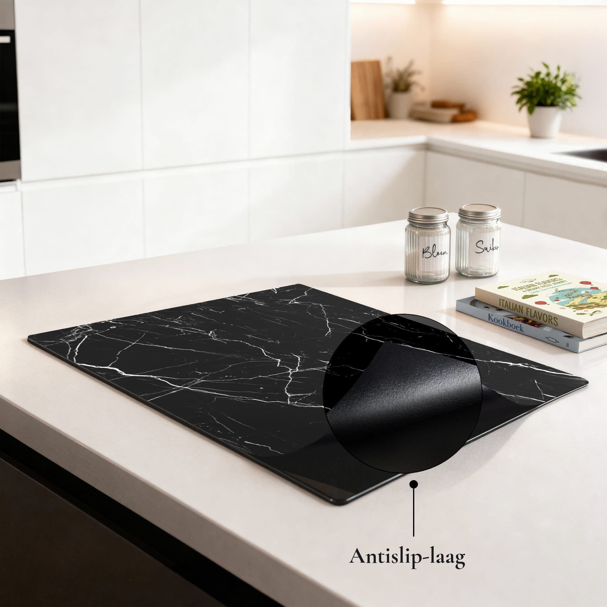 Obsidian Marble Inductiebeschermer, sfeer aanrecht