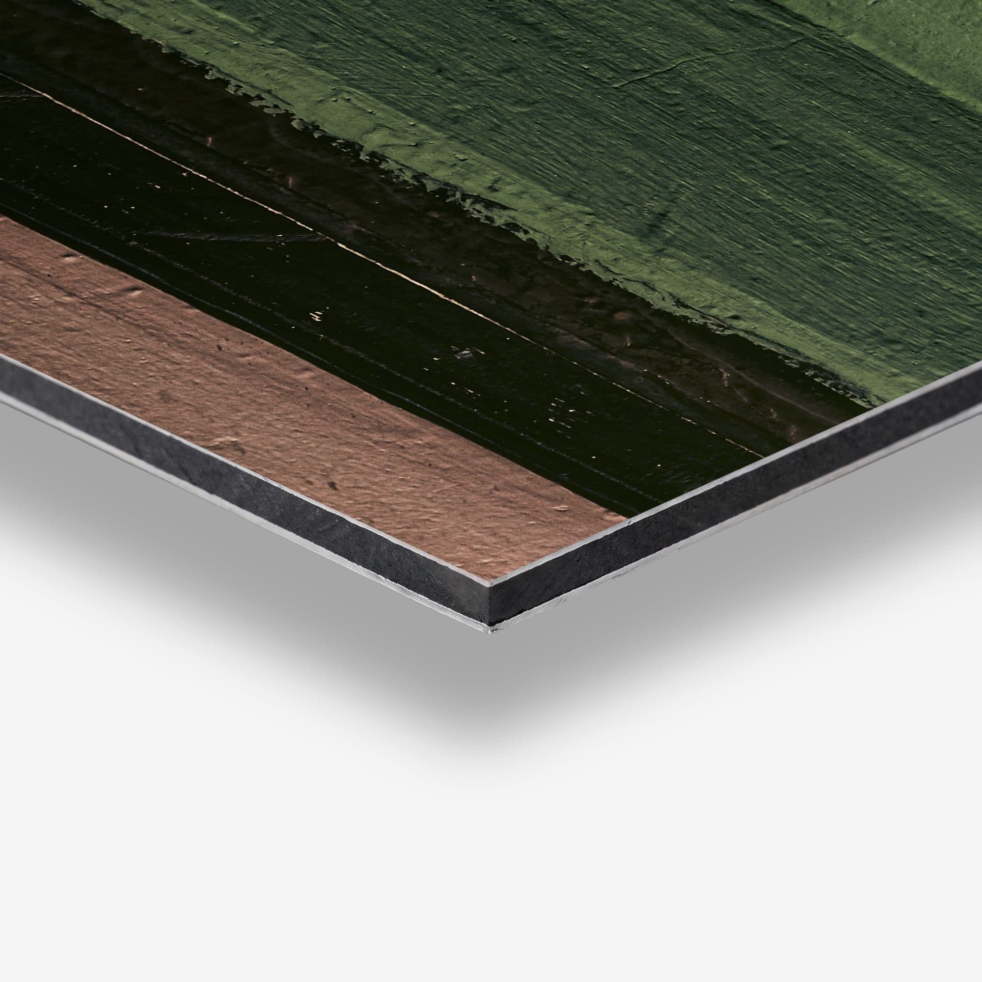 Sage Horizon Bands Spatscherm, detail rand