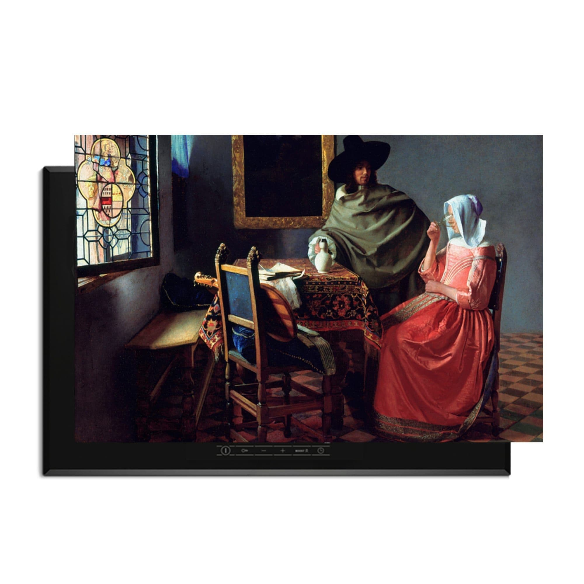 Het glas wijn - Johannes Vermeer Inductiebeschermer