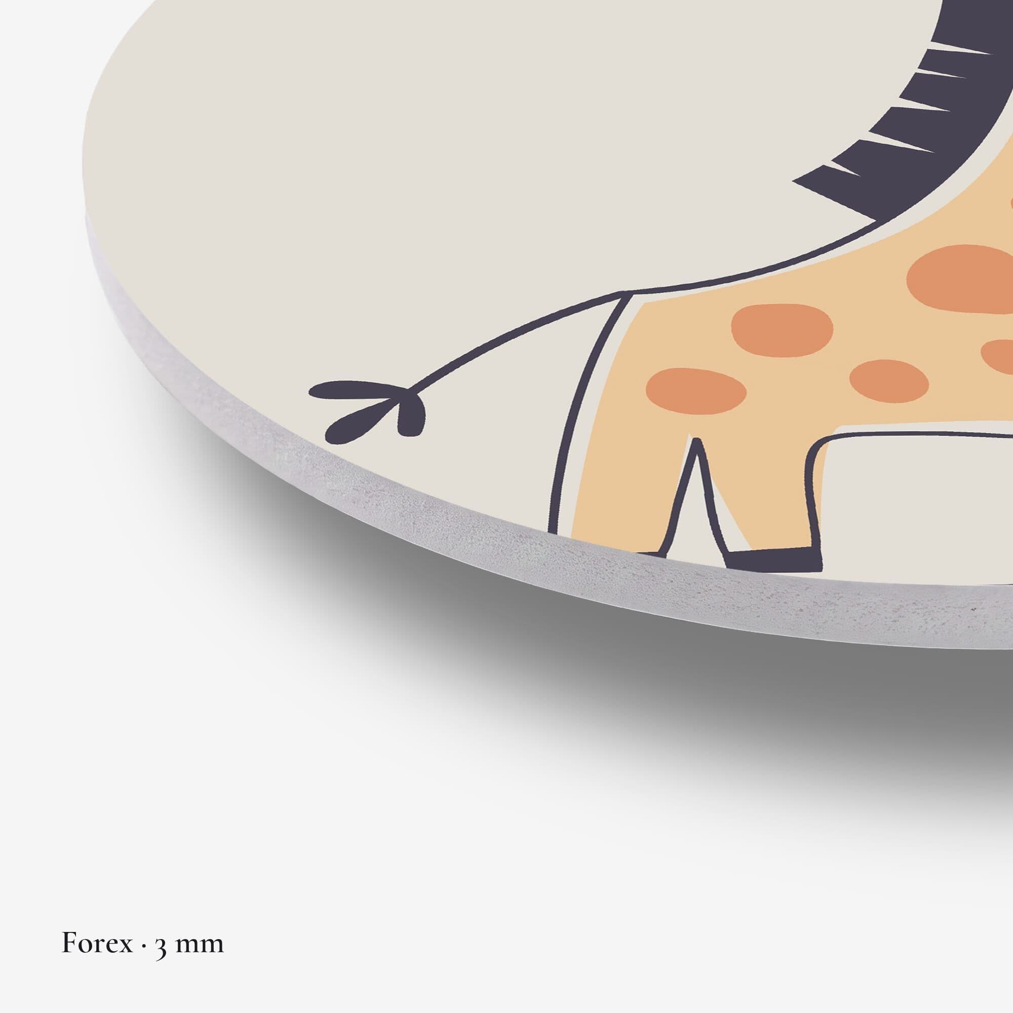 Giraffe Vriendje Muurcirkel, detail rand forex