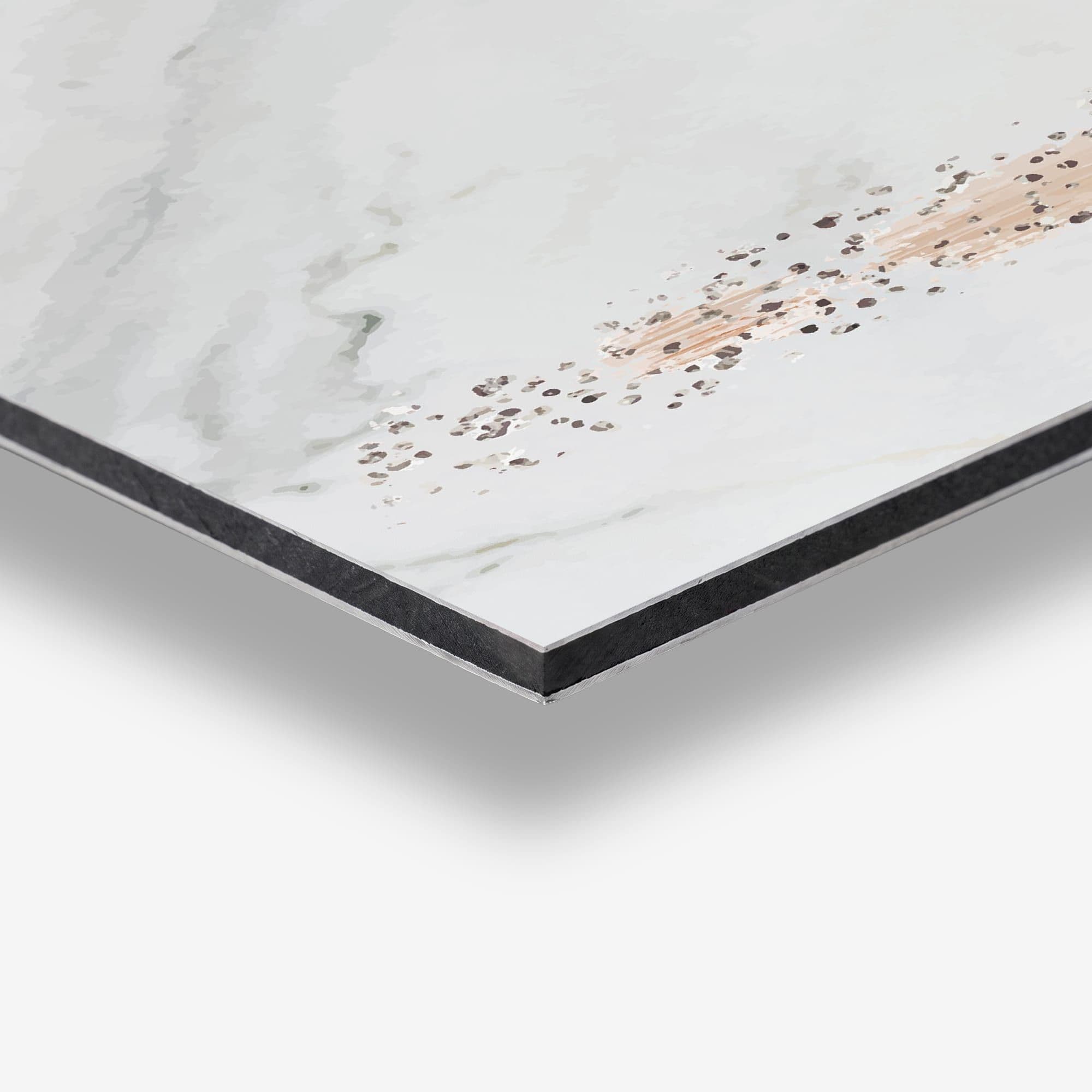 Marble Blush Spatscherm, detail rand